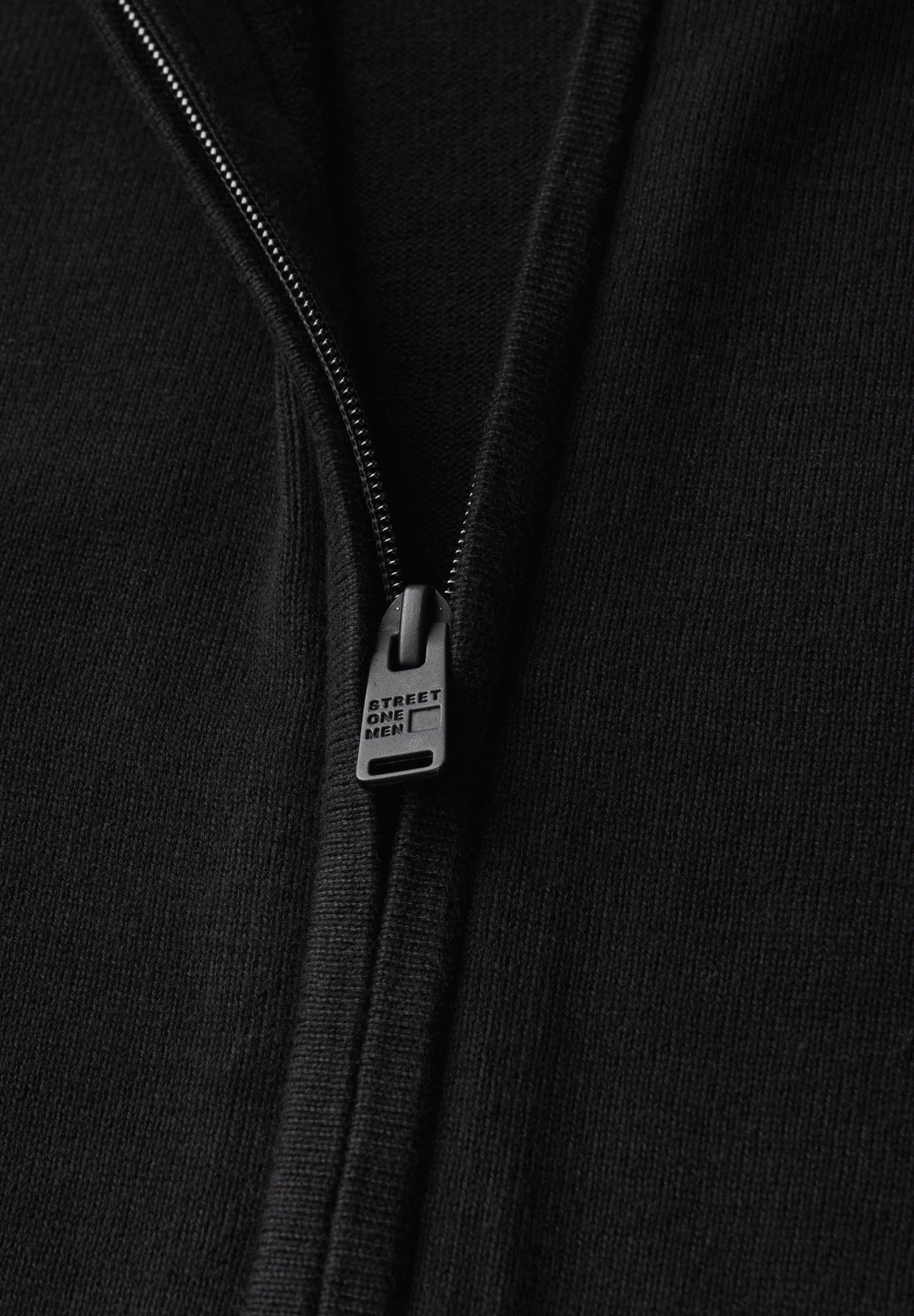 STREET ONE MEN Strickjacke aus reiner Baumwolle