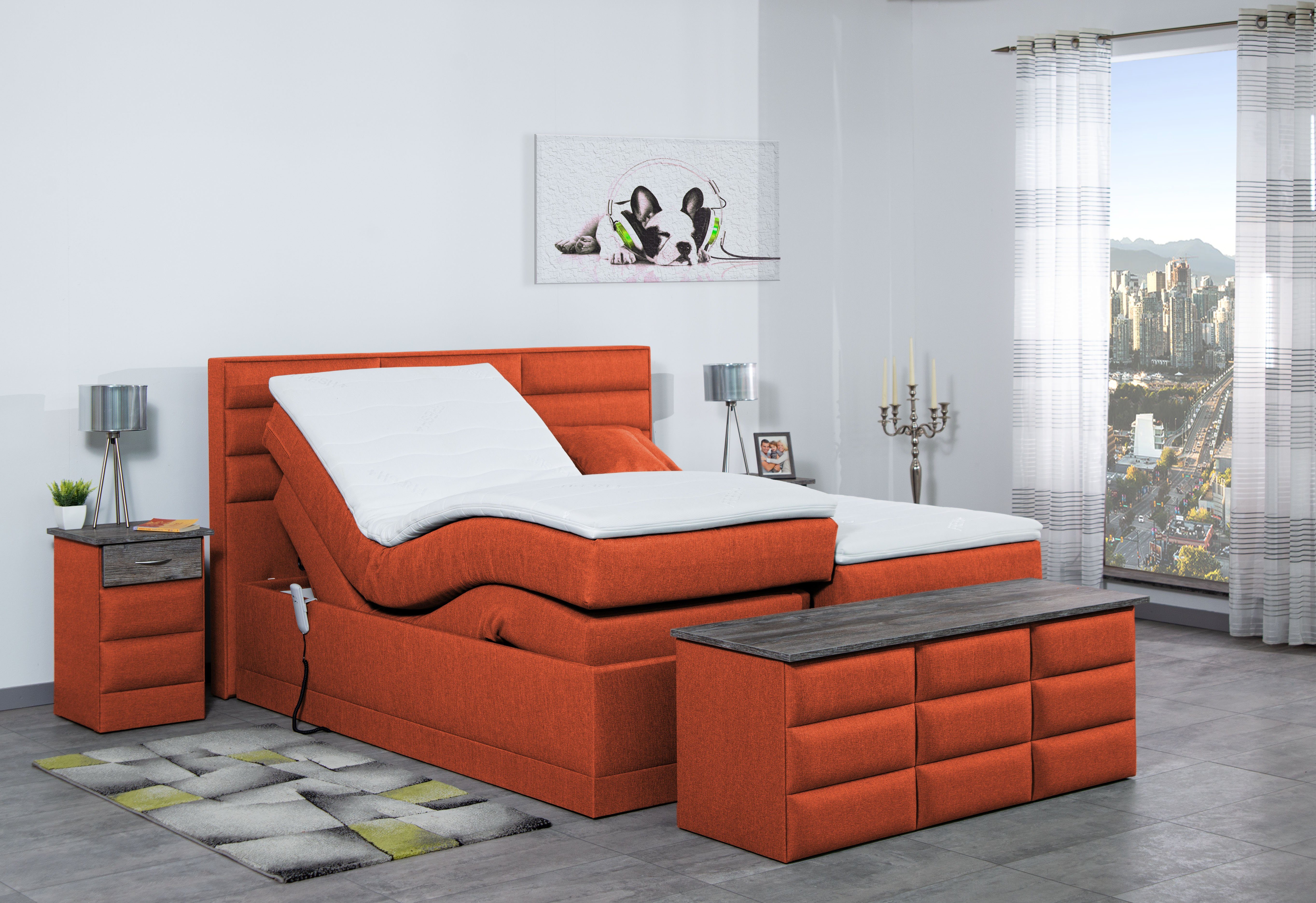 Meisterbetten Boxspringbett Pino (mit Motor, 7-Zonen günstig online kaufen