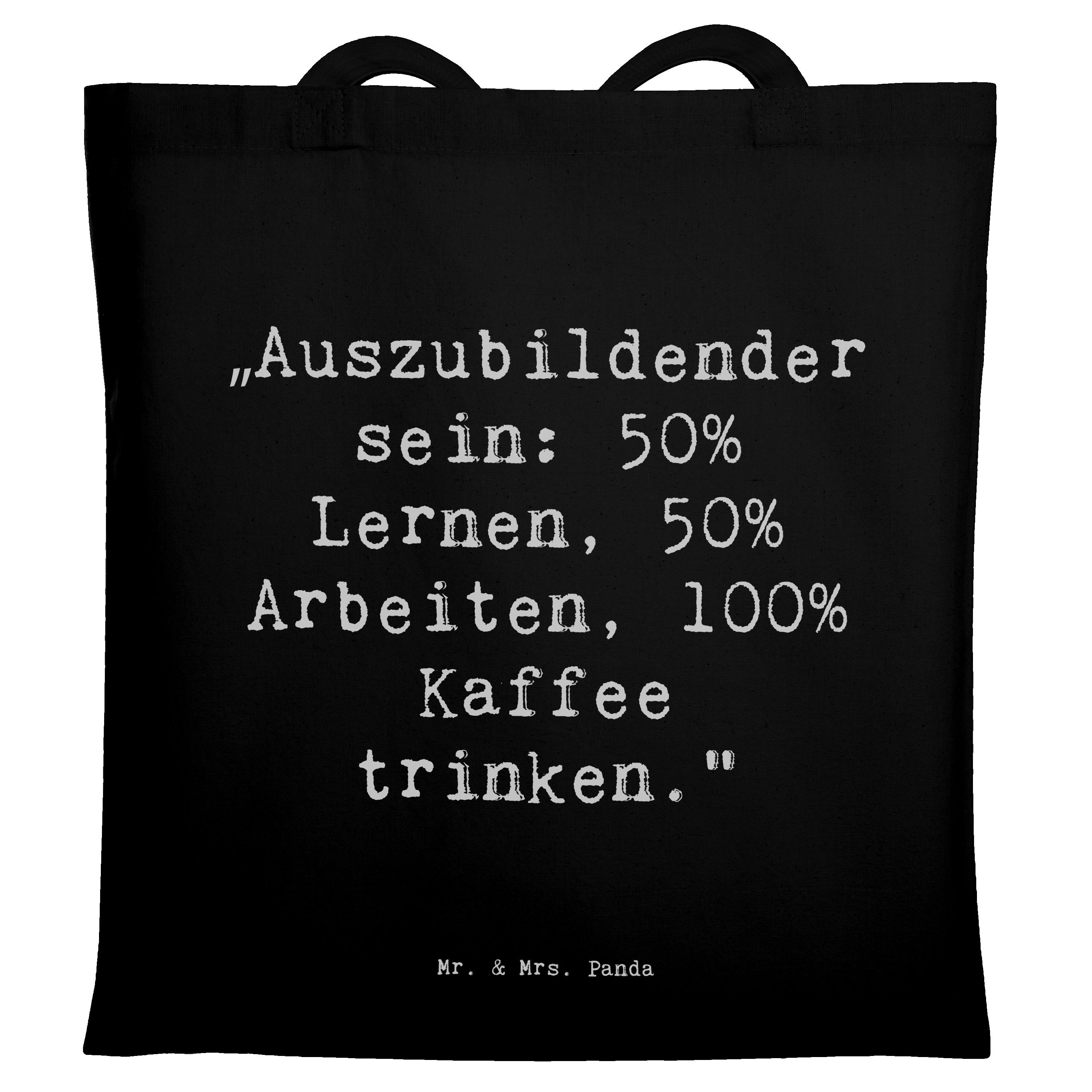 Tragetasche Spruch Auszubildender - Schwarz - Geschenk, Lernen, Berufsprodukte, E