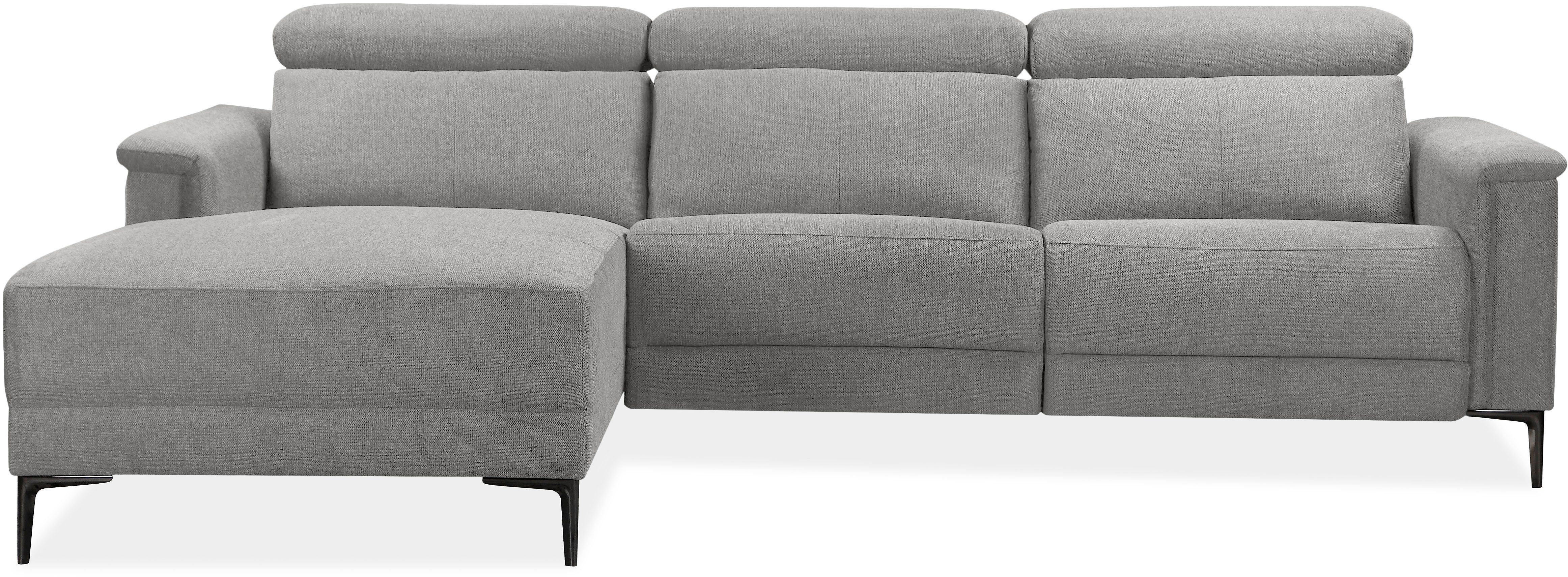 OTTO home Ecksofa LUND, L-Form, 261cm, man. o. elektr. Relaxfunktion (mit USB-A), und Kopfteilverstellung
