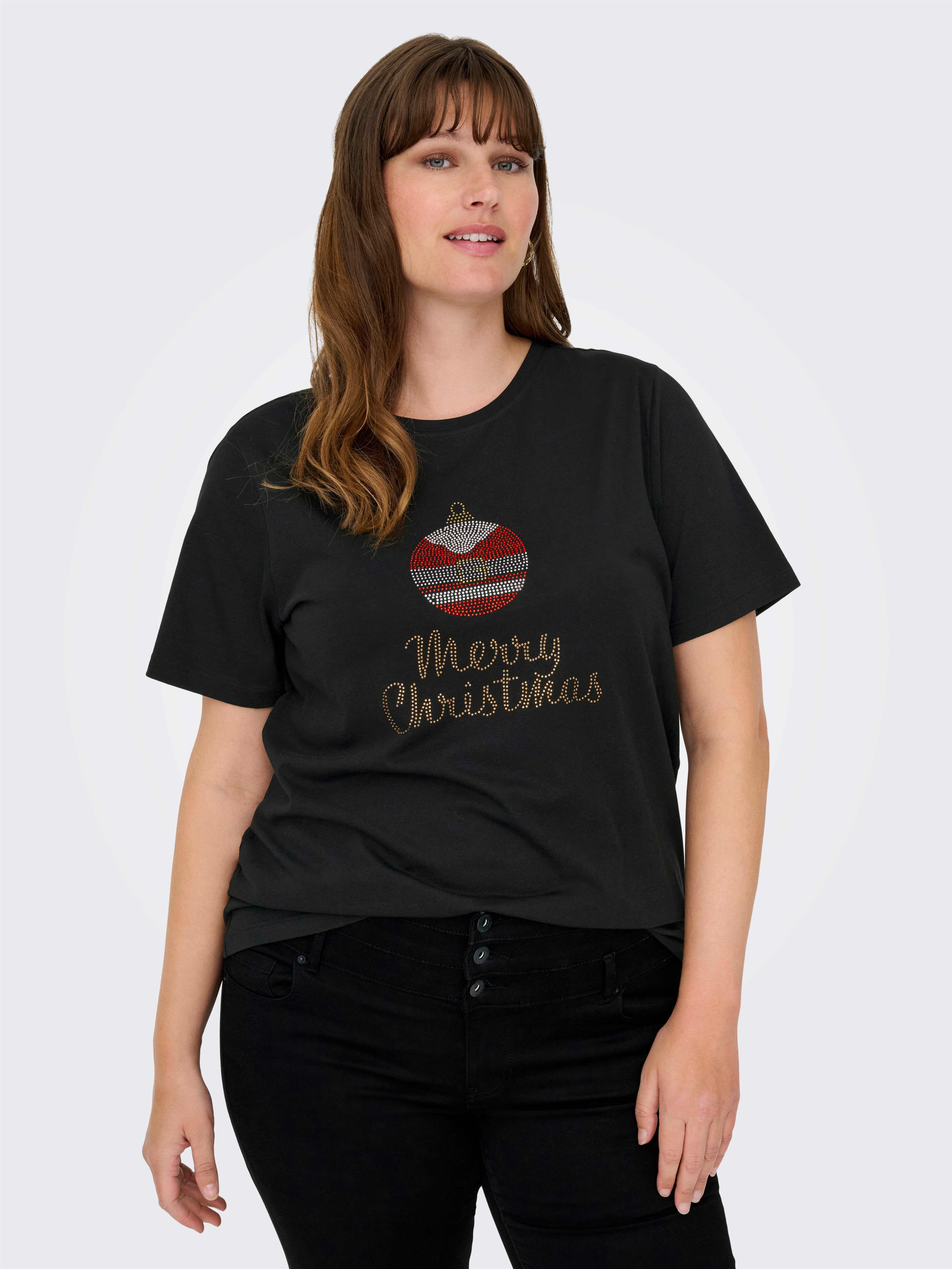 ONLY CARMAKOMA Kurzarmshirt CARKITA XMAS SS günstig online kaufen