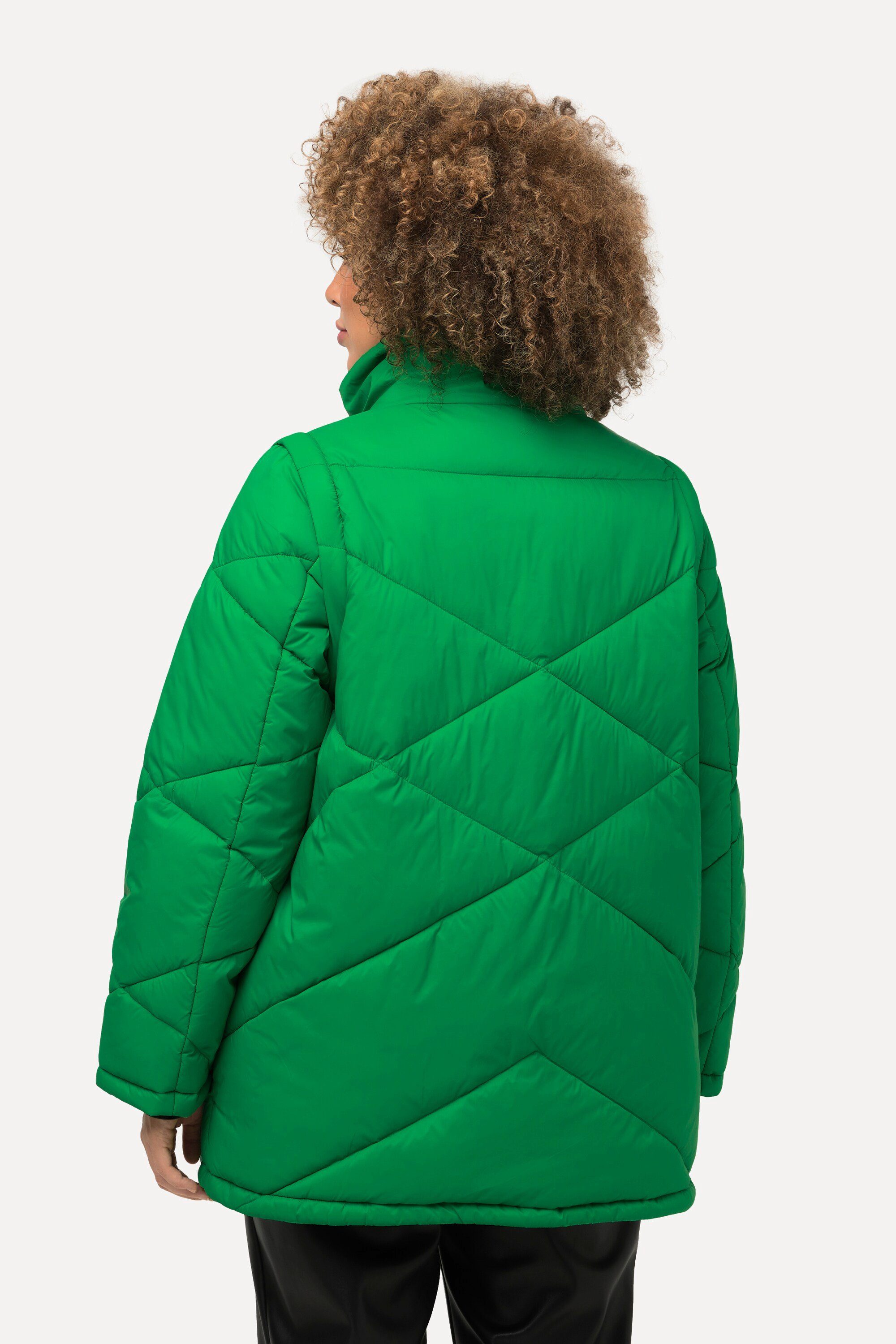 grün Ulla Popken 2-in-1-Pufferjacke Ärmel Parka HYPRAR abnehmbar