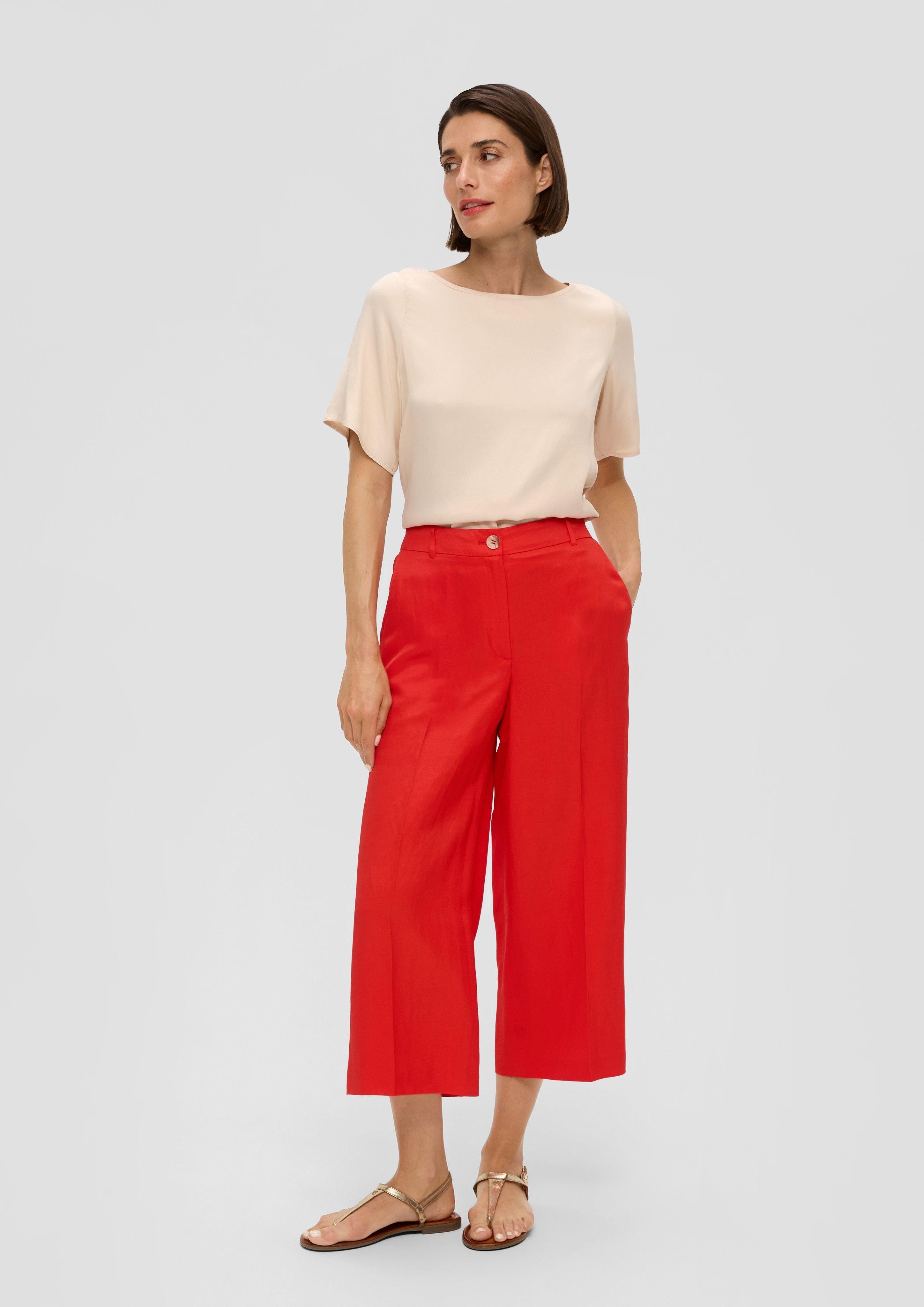 s.Oliver BLACK LABEL 7/8-Hose Culotte mit Wide leg