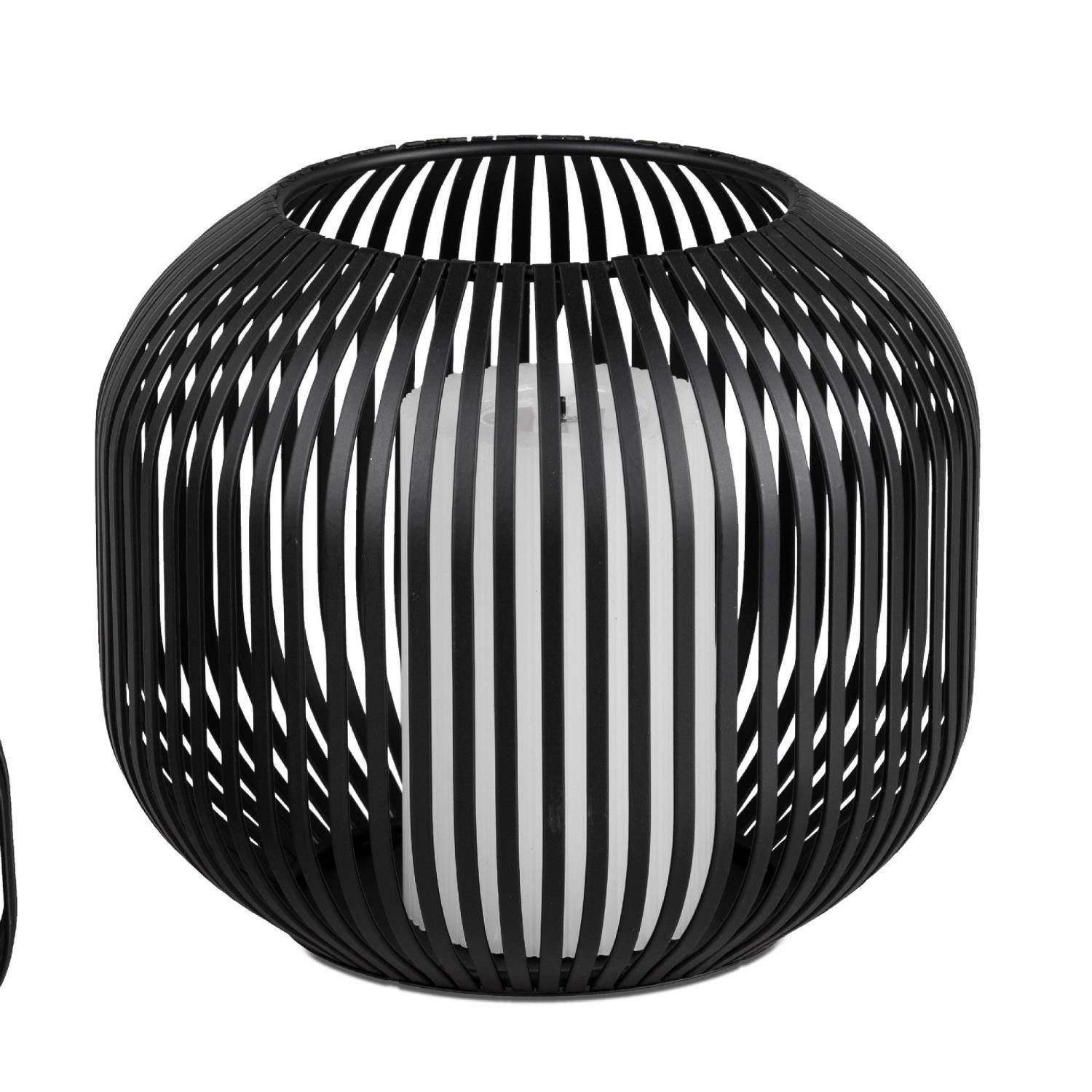 formano Windlicht Stäbe, Höhe: 18cm, Farbe: Schwarz, Motiv: Stäbe