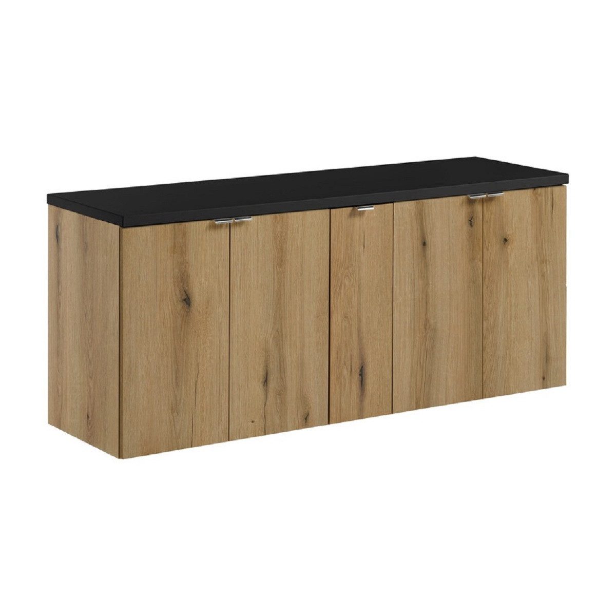 ROYAL24_MARKT Waschbeckenunterschrank - Nova Oak N BM257 – Erhältlich in 3 Arbeitsplattenfarben 140 cm (Waschbeckenunterschrank, 4-St., Premium - Nova Oak N) Premium – Zeitlos – Edel.