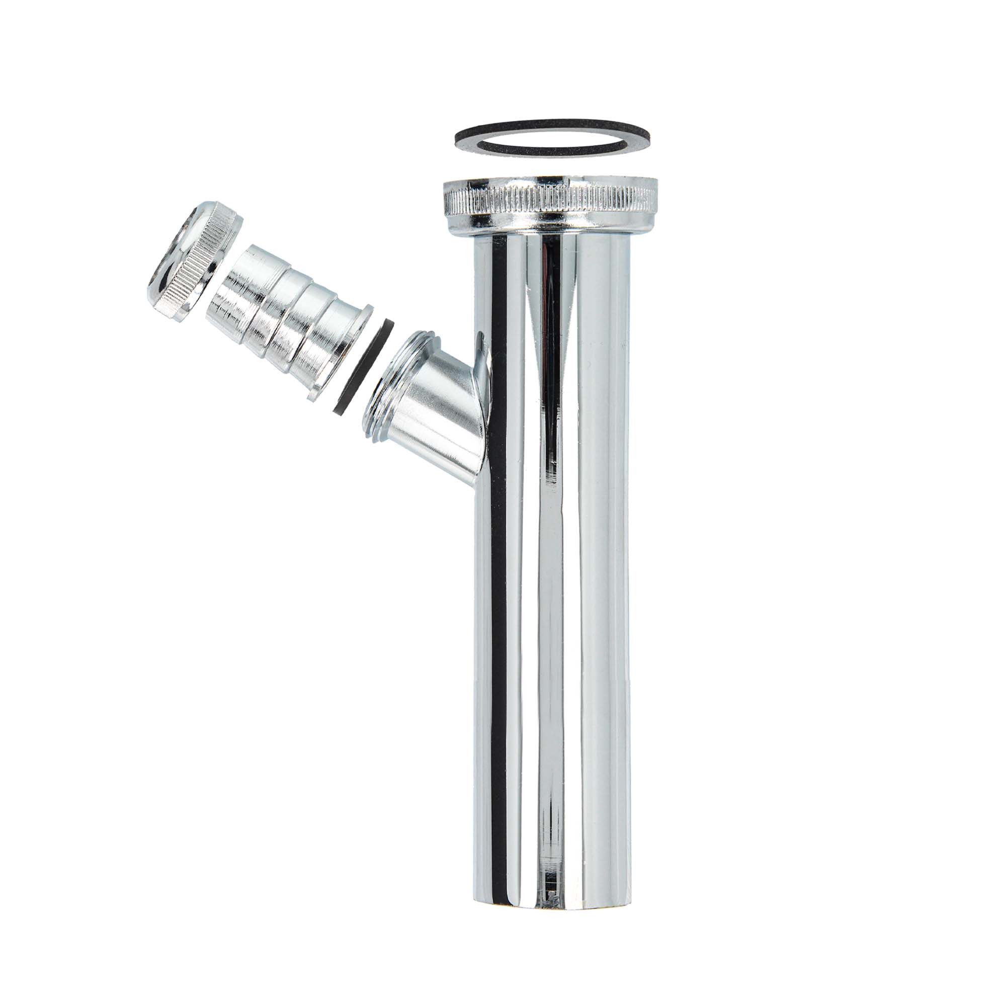 tecuro Siphon Tauchrohr Verstellrohr Ø 32 x 200 mm mit Geräteanschluss Ø 19 mm