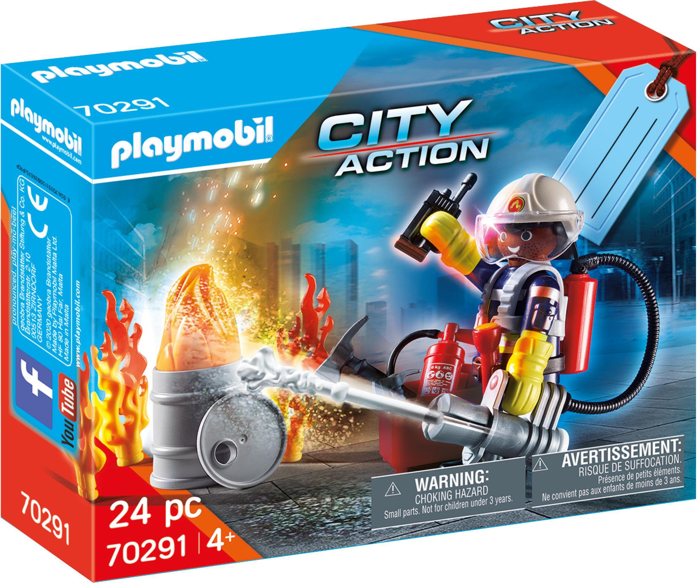 Image of Playmobil® Konstruktions-Spielset »Straßenreiniger (70249), Special Plus und Geschenkset Feuerwehr (70291), City Action«, (Set, 2 St), Made in Europe