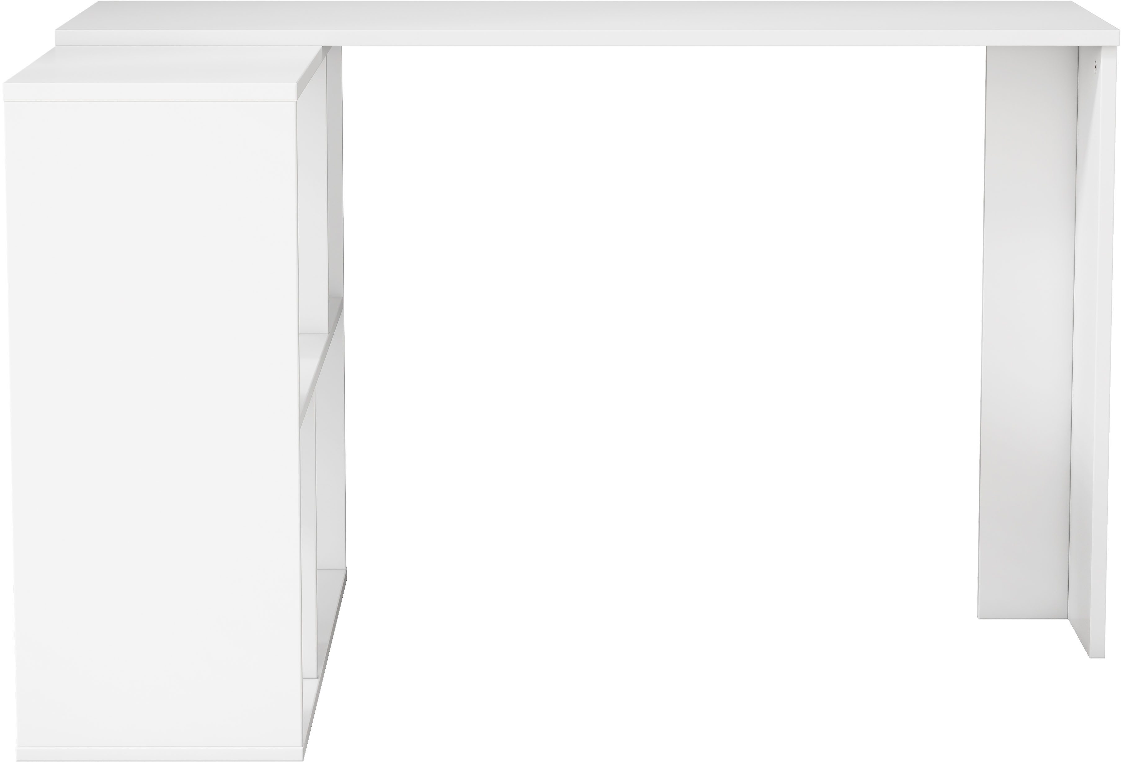 OTTO home Eckschreibtisch Jaaron, mit vier offenen Fächern, modernes und elegantes Design – Bild 4 von 5