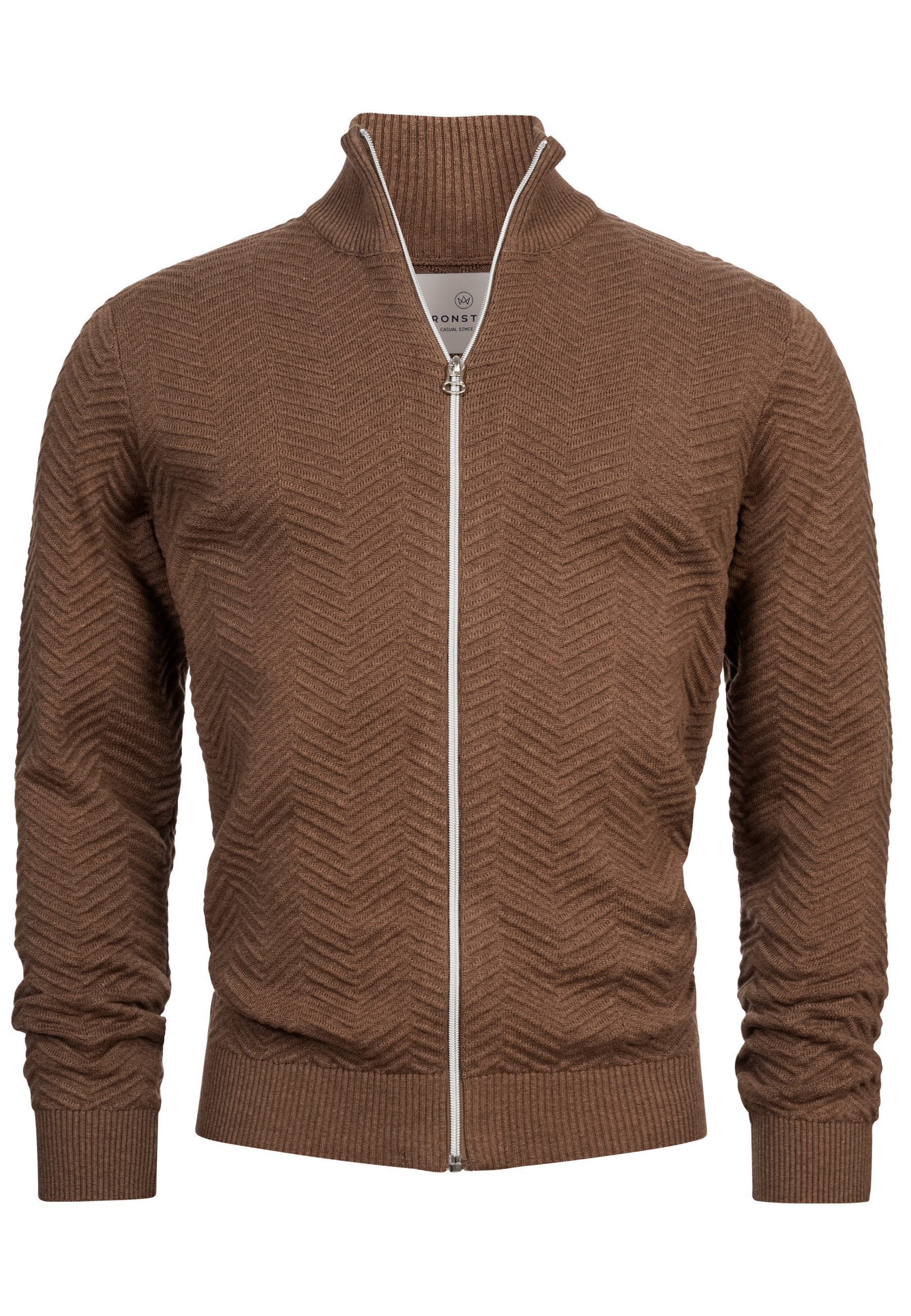 Kronstadt Strickjacke Herren KSCarlo Herrenstrickjacke Fein-Strickjacke mit günstig online kaufen