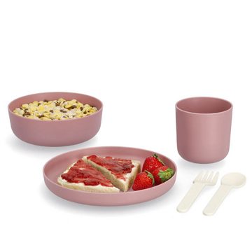 Zeller Present Küchenorganizer-Set Kinder-Geschirr-Set, 5-tlg., Kunststoff, rosé