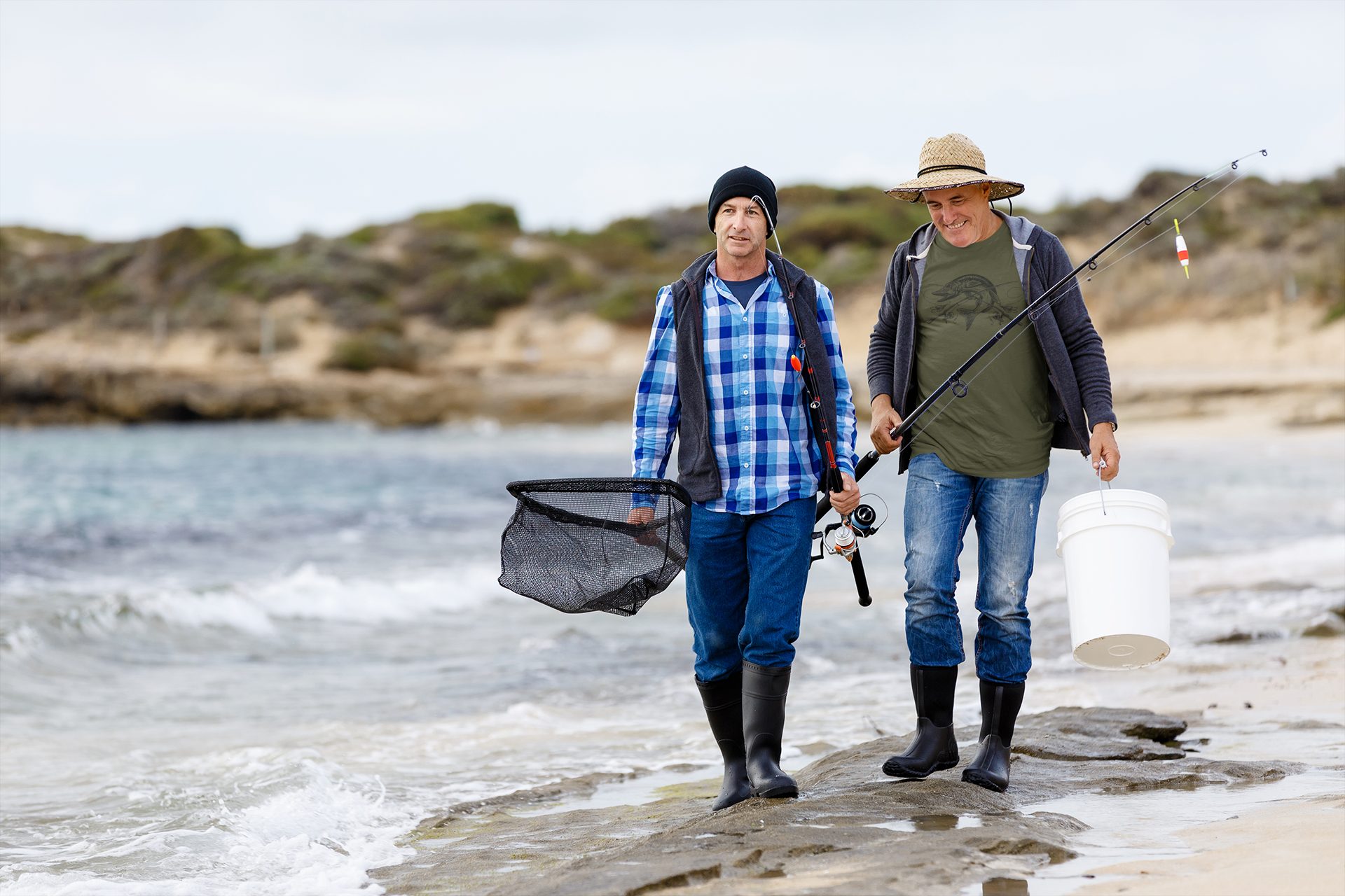 Baddery Print-Shirt Angel T-Shirt: "The Reel Catch" - Angler Geschenke, hoc günstig online kaufen
