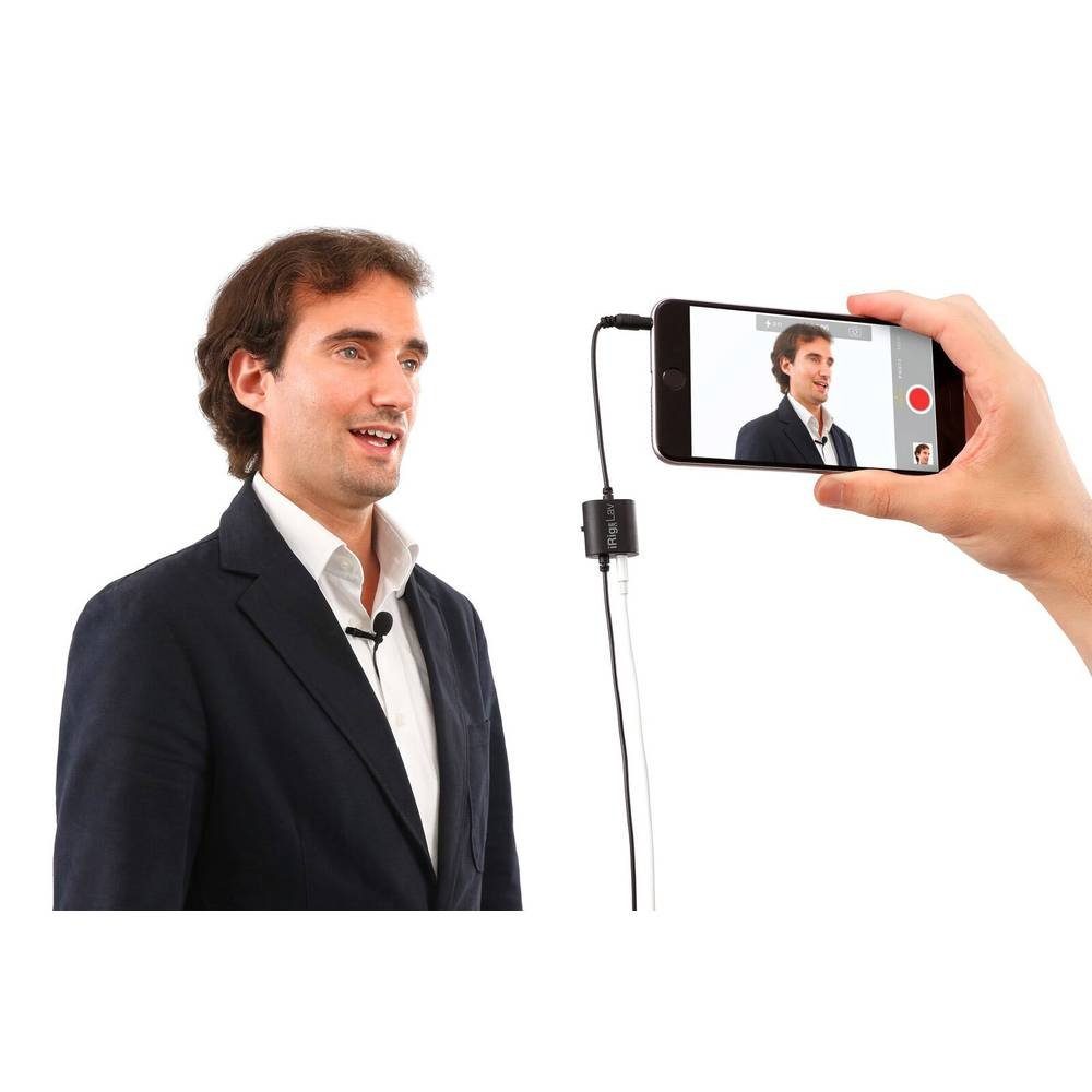 IK Multimedia Mikrofon IRIG LAVALIER-MIKROFON IP-IRIG-MICLAV-IN, inkl. Klammer, inkl. Windschutz