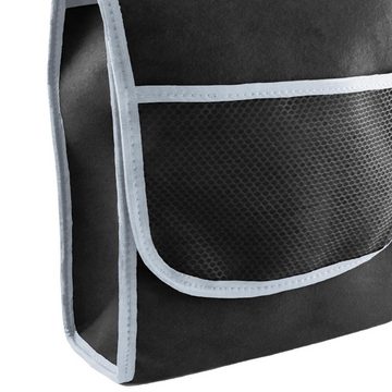 L & P Car Design Organizer Kofferraumtasche Auto in schwarz mit grauem Saum
