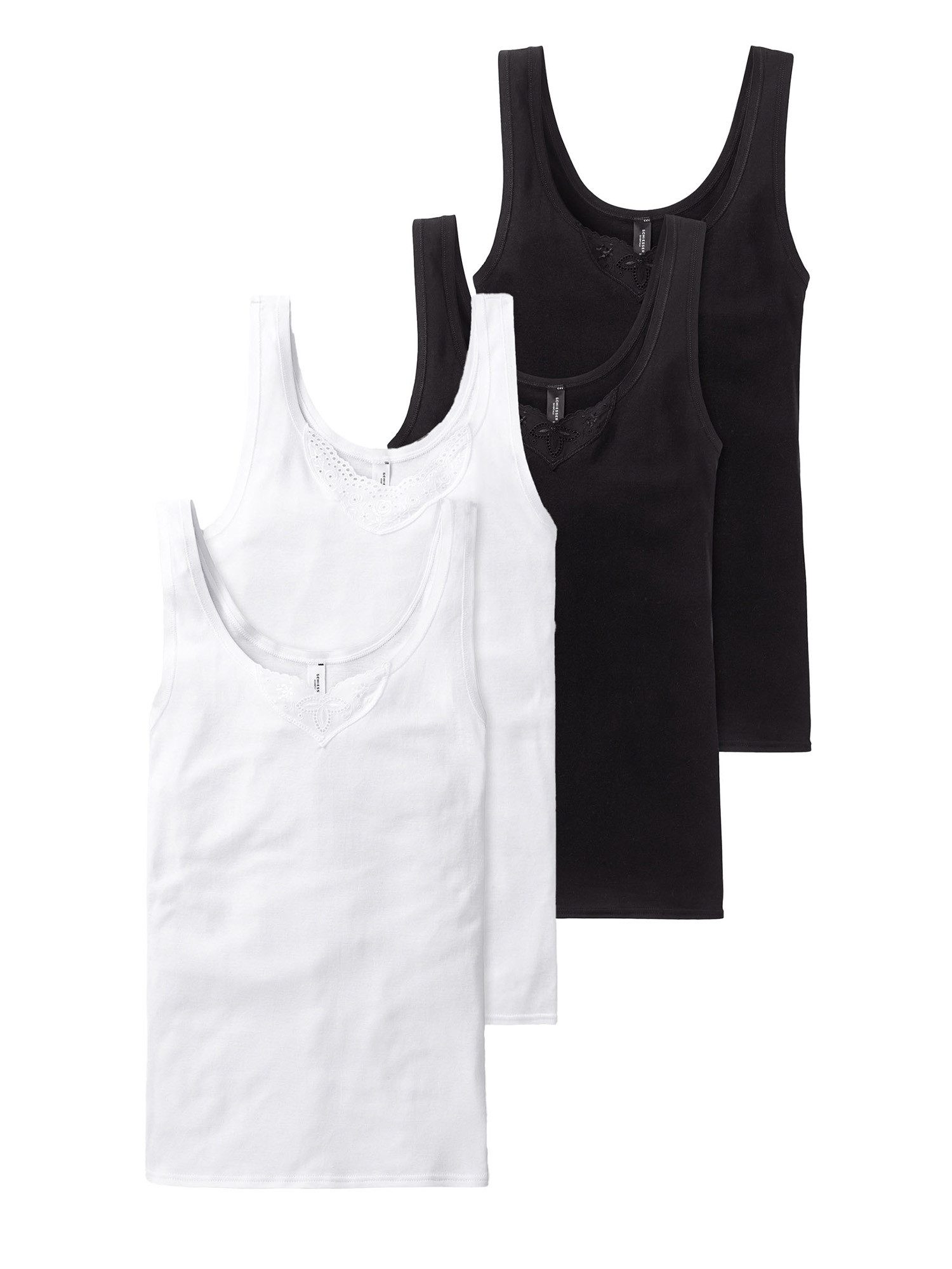 Schiesser Trägertop Cotton Essentials (4-tlg) träger-top günstig online kaufen
