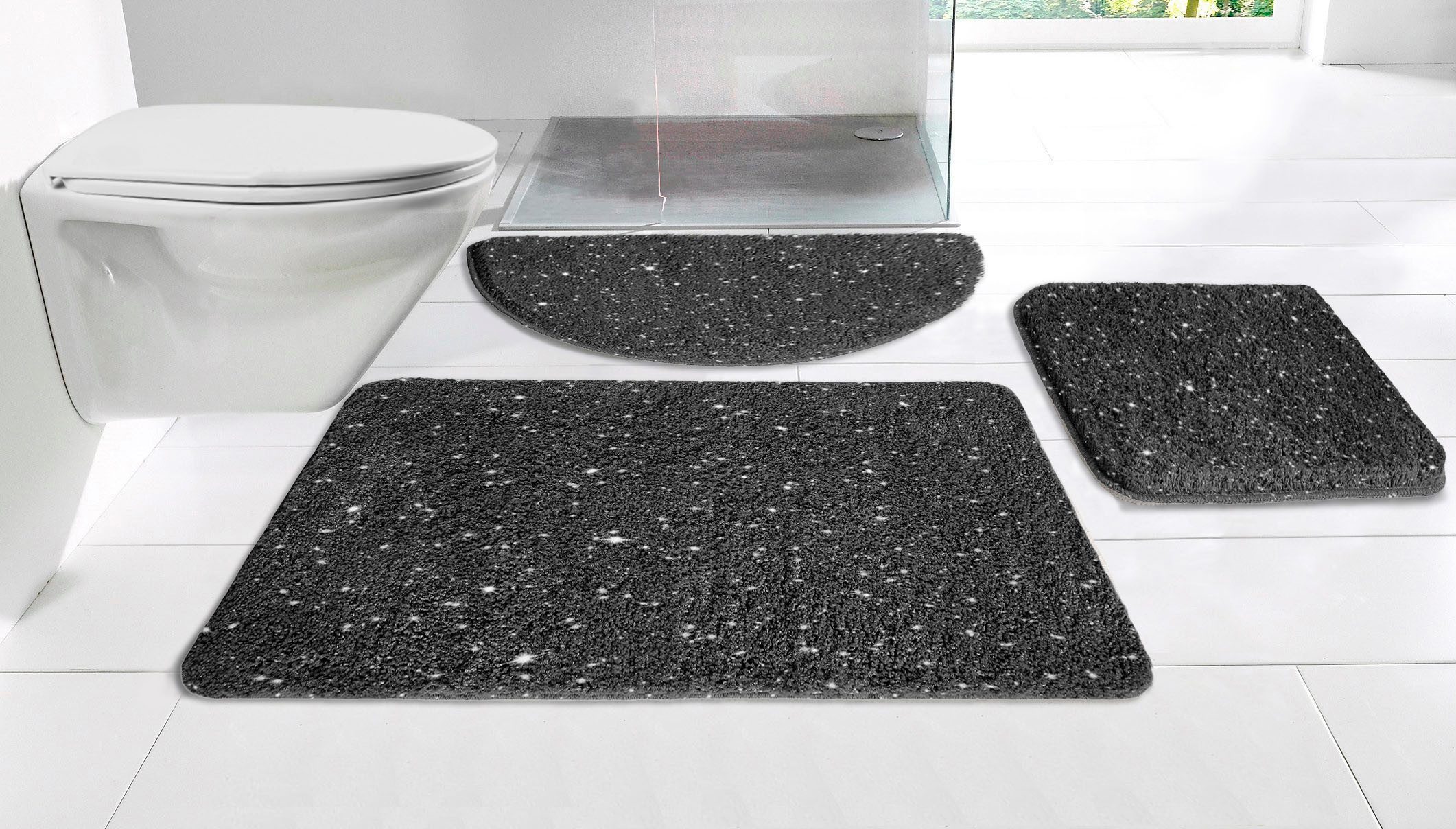 my home Badematte Glitzer, Höhe 30 günstig online kaufen