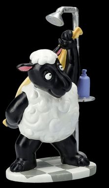 Figuren Shop GmbH Tierfigur Lustige Schaf Figur beim Duschen - Tierfigur Dekoration Dekofigur