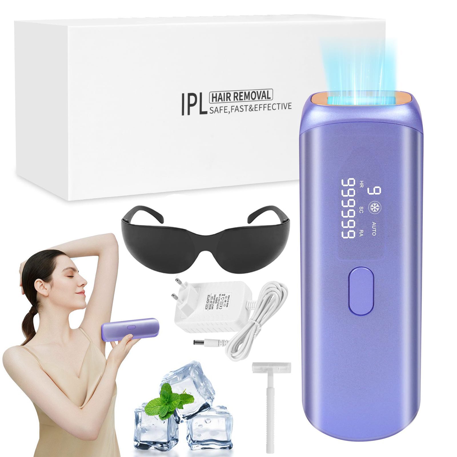 IPL-Haarentferner Haarentfernungsgerät, Laser Haarentfernung mit Einfrierpunktfunktion