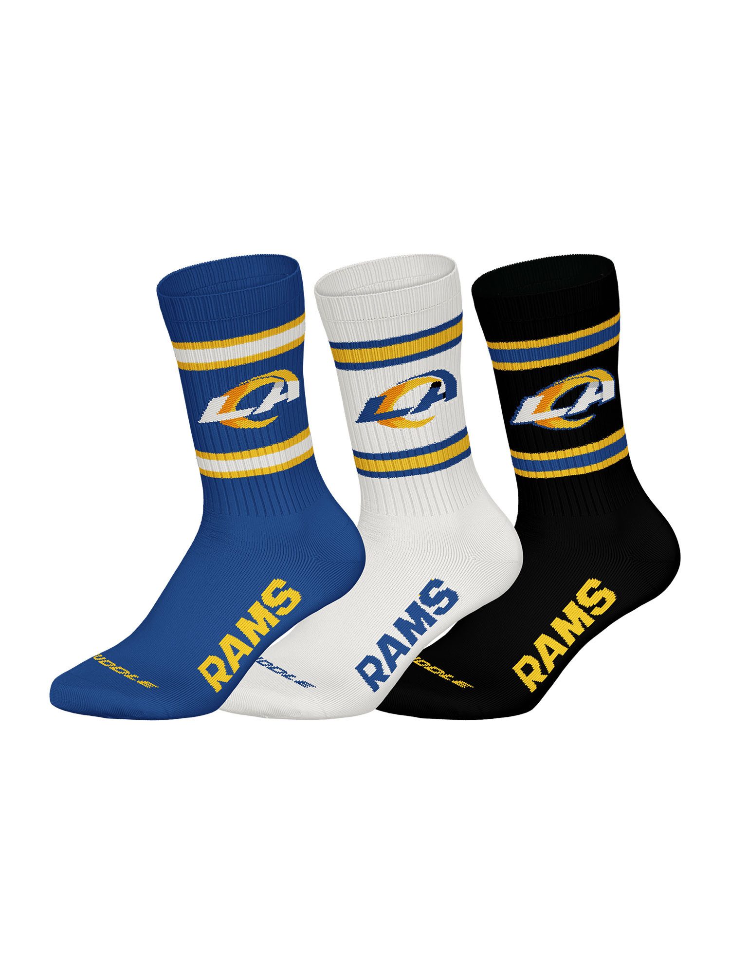 NFL Freizeitsocken Los Angeles Rams (3-Paar) Casual Socken, Alltagssocken, Bequeme Socken