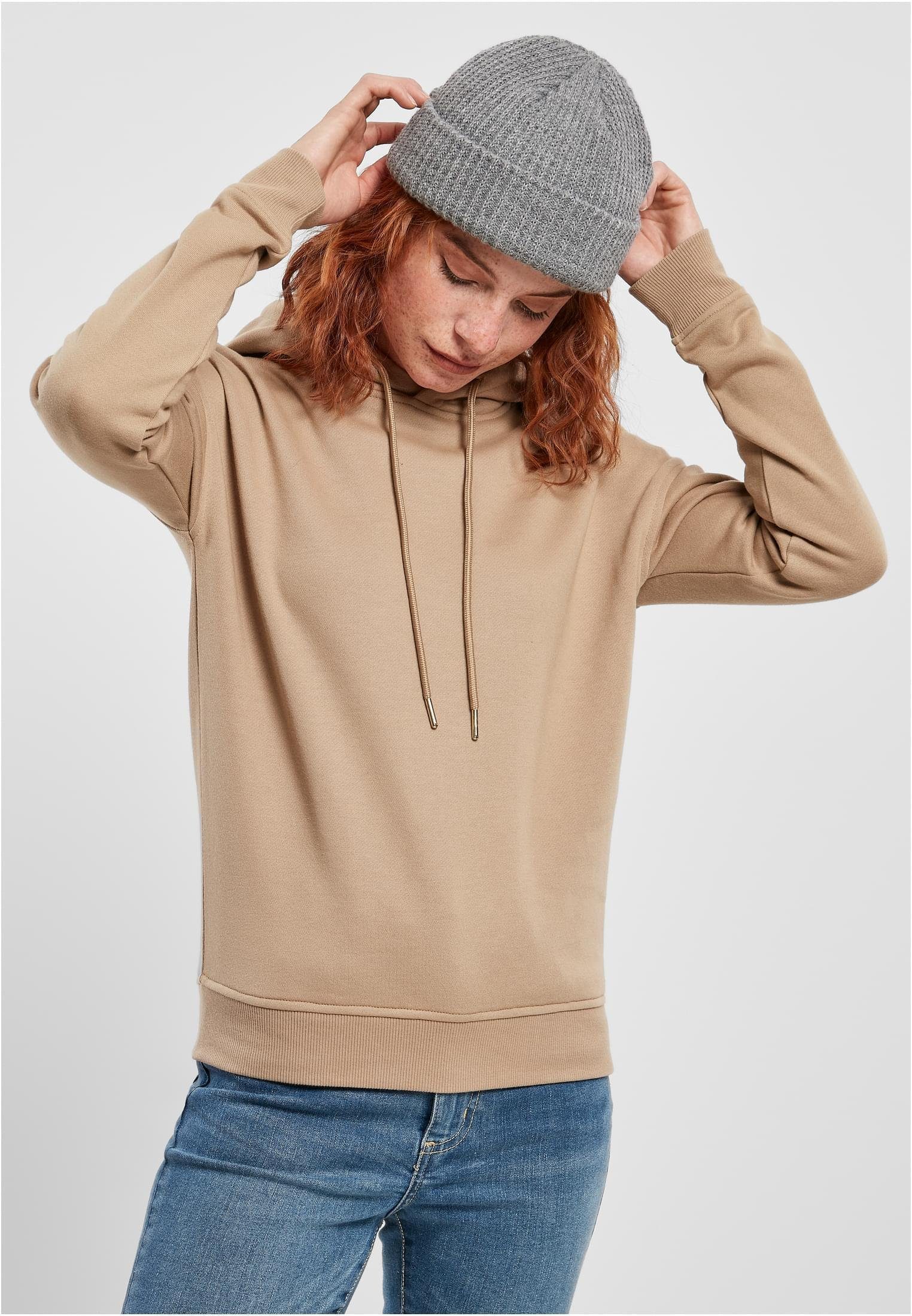 Kapuzenpullover Damen Hoody Kapuzenpullover mit breiten Rippbündchen