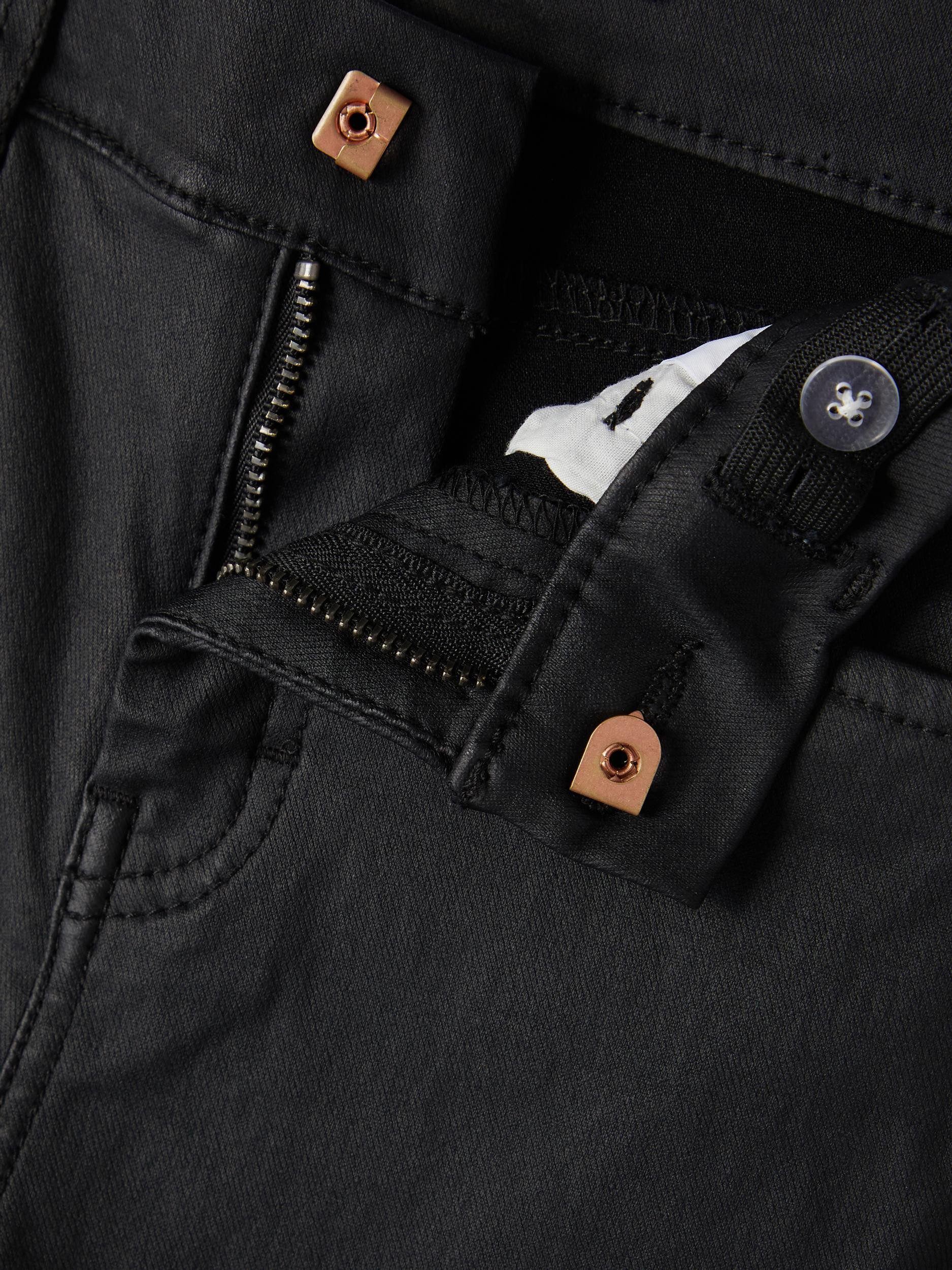 Name It Skinny-fit-Jeans Mädchen High Waist Black Denim 122 in Unifarbe