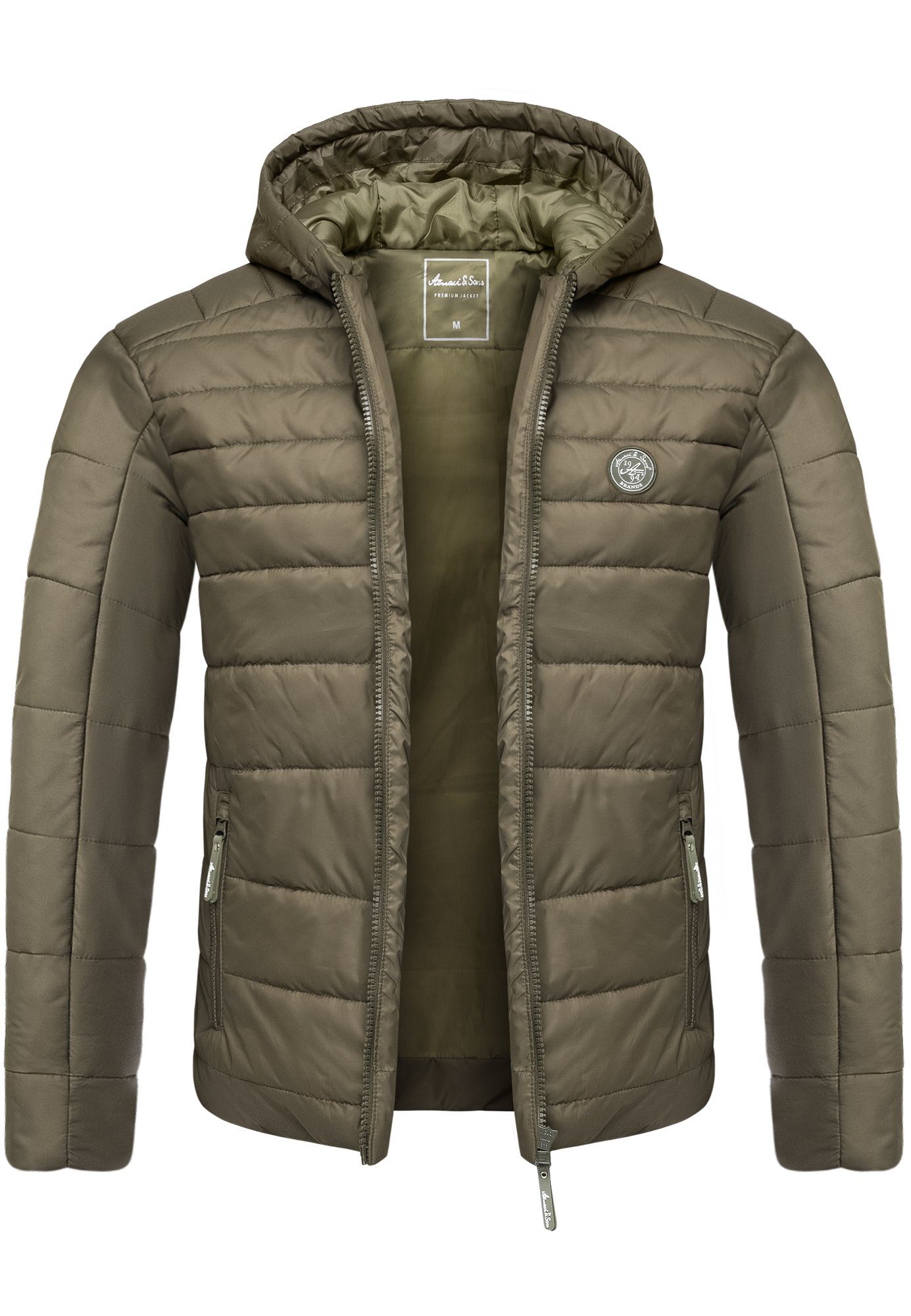 Amaci&Sons Steppjacke Steppjacke TOWSON Herren Outdoor Basic Patch Jacke günstig online kaufen