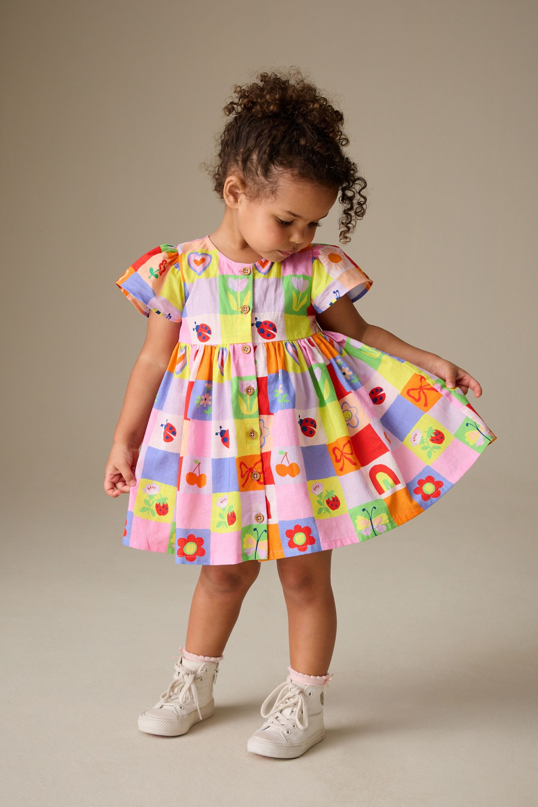 Blusenkleid Ric Rac Kleid mit Rüschenärmeln