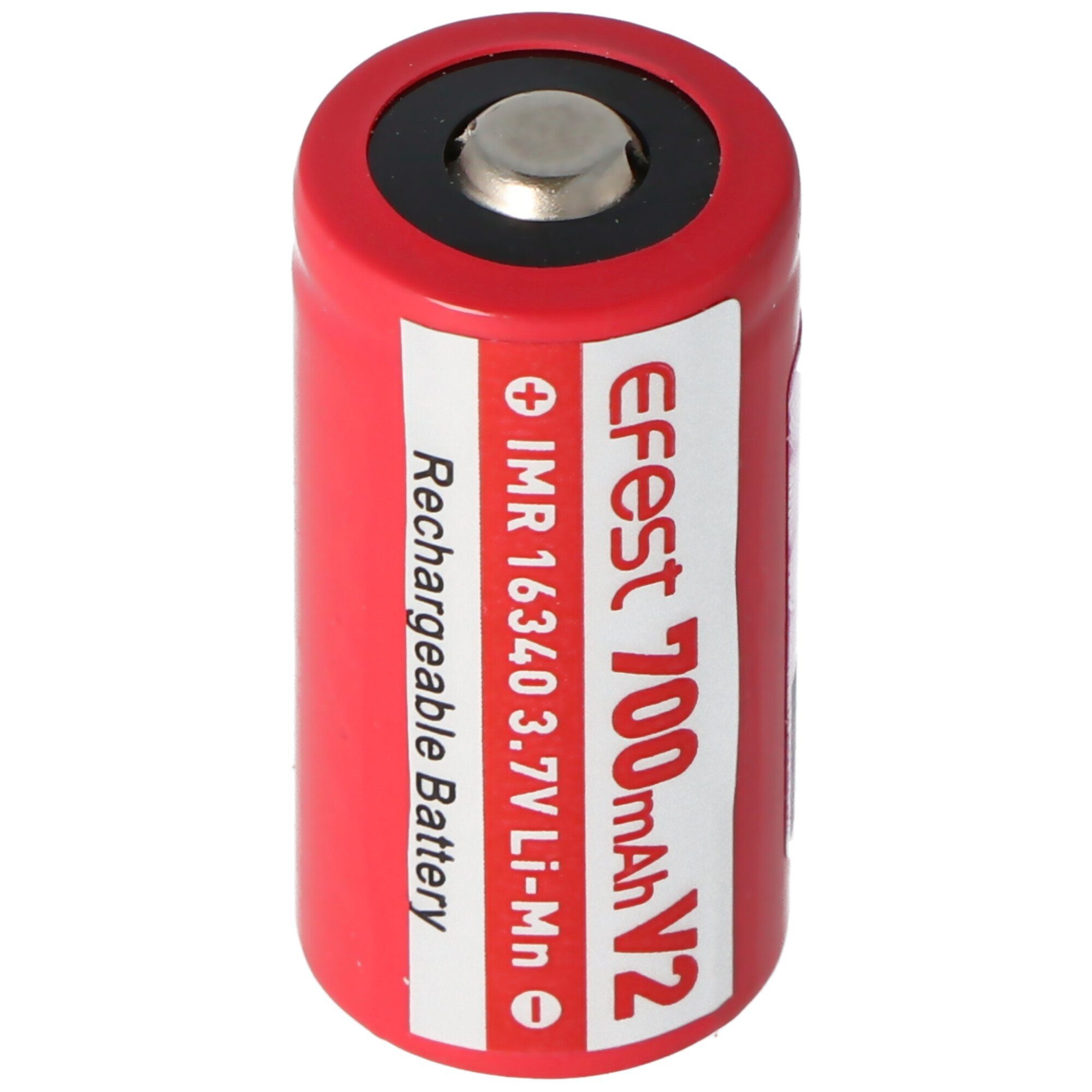 EFEST Efest IMR 16340 V2 700mAh 3,7V Pluspol erhöht LiMn (IMR) Akku Akku 700 mAh (3,7 V)