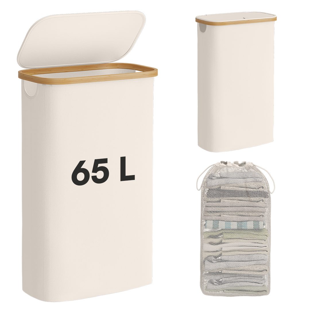 Bellamio Wäschekorb Tolt mit Deckel (Beige, günstig online kaufen