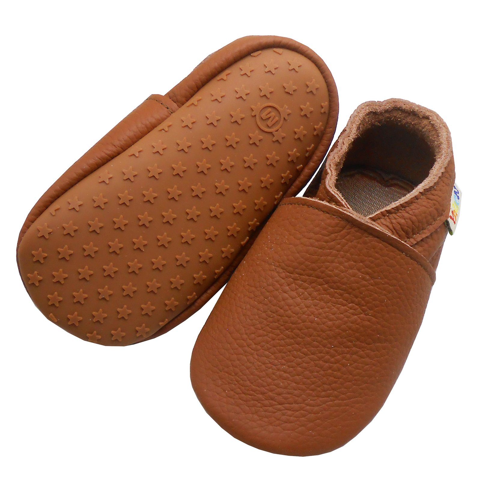 Yalion Yalion Leder Baby-Lauflernschuhe, weich, rutschfest, handgefertigt Krabbelschuh elastisch