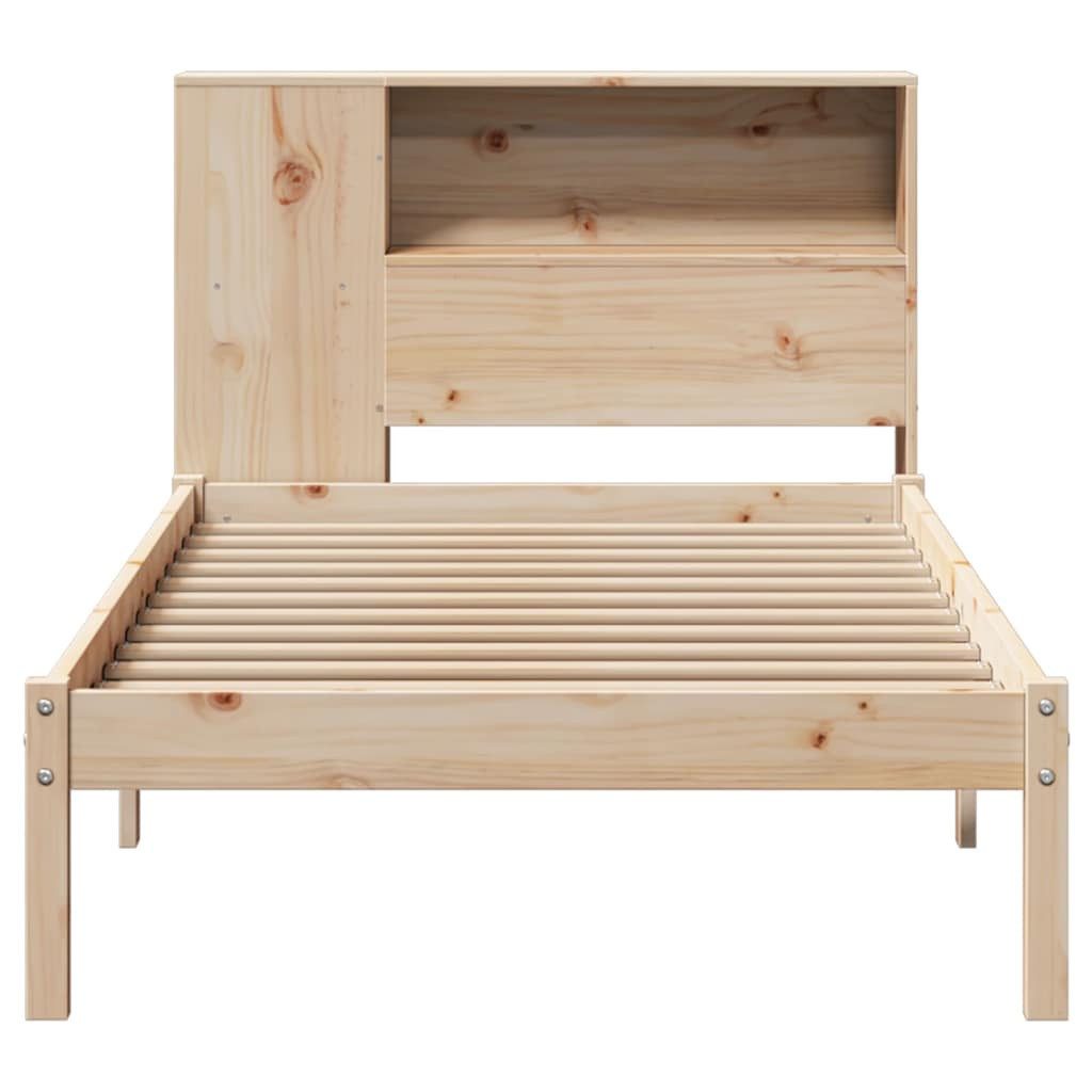 vidaXL Bett Bücherregalbett ohne Matratze 75x190 cm Massivholz Kiefer