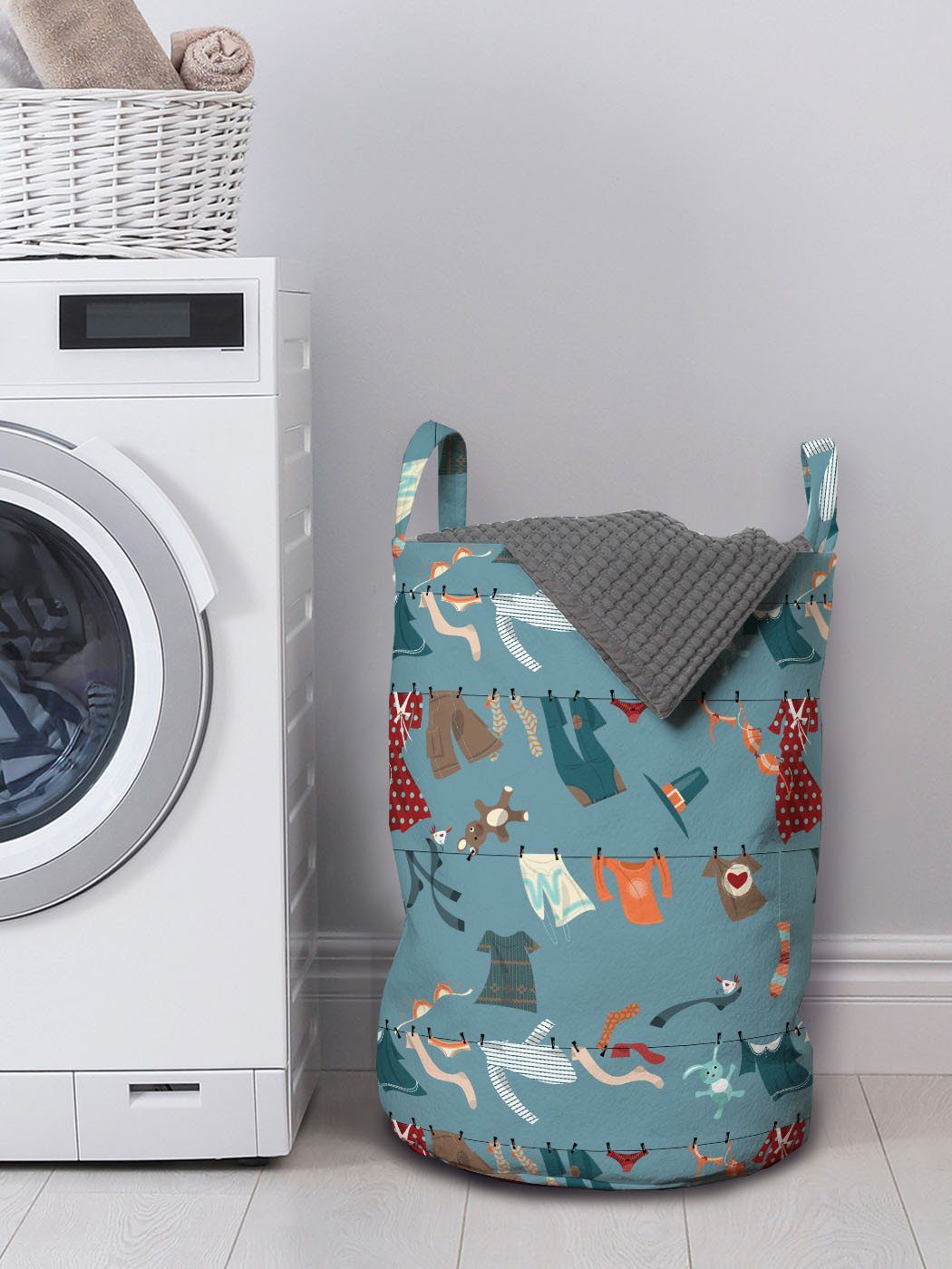 Griffen Waschsalons, Mode Wäschekorb Frauen Abakuhaus Trocknen mit Kleidung Wäschesäckchen Kordelzugverschluss für Männer