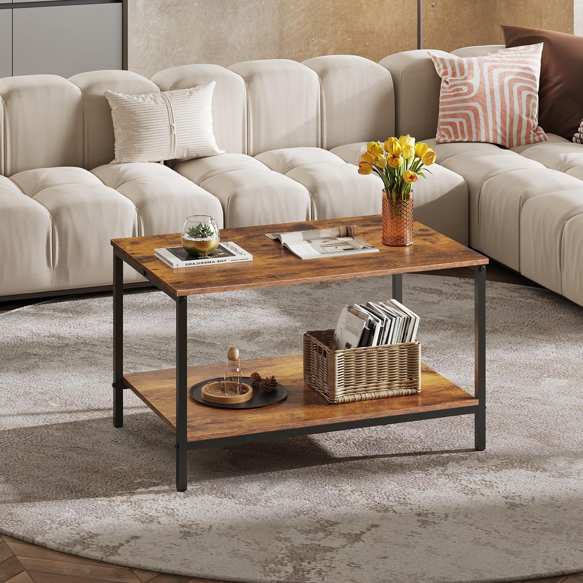 WLIVE Couchtisch Kleiner Wohnzimmertisch im Vintage-Industrial günstig online kaufen