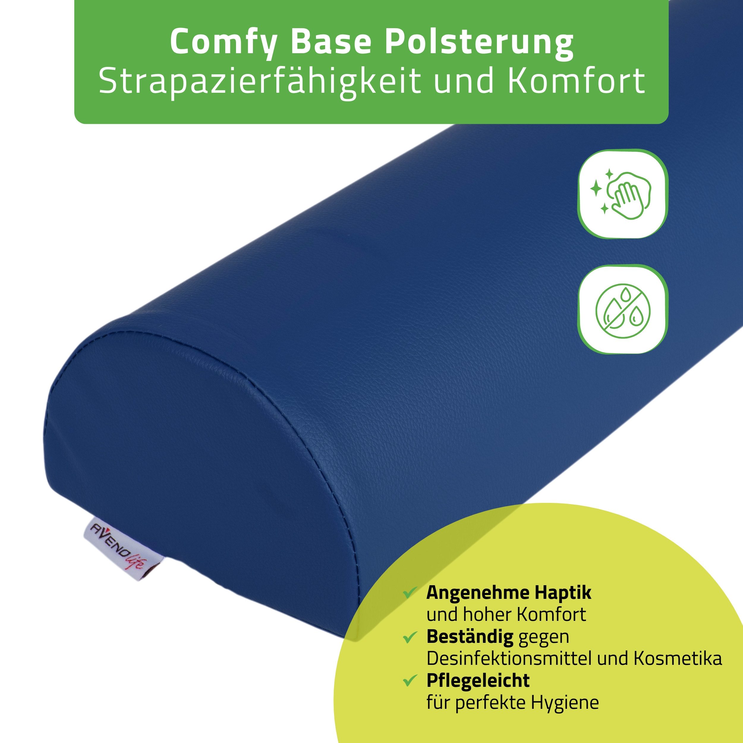 Habys Massageliege Halbrolle Knierolle Lagerungsrolle für Therapieliege 60x15x10cm Yoga