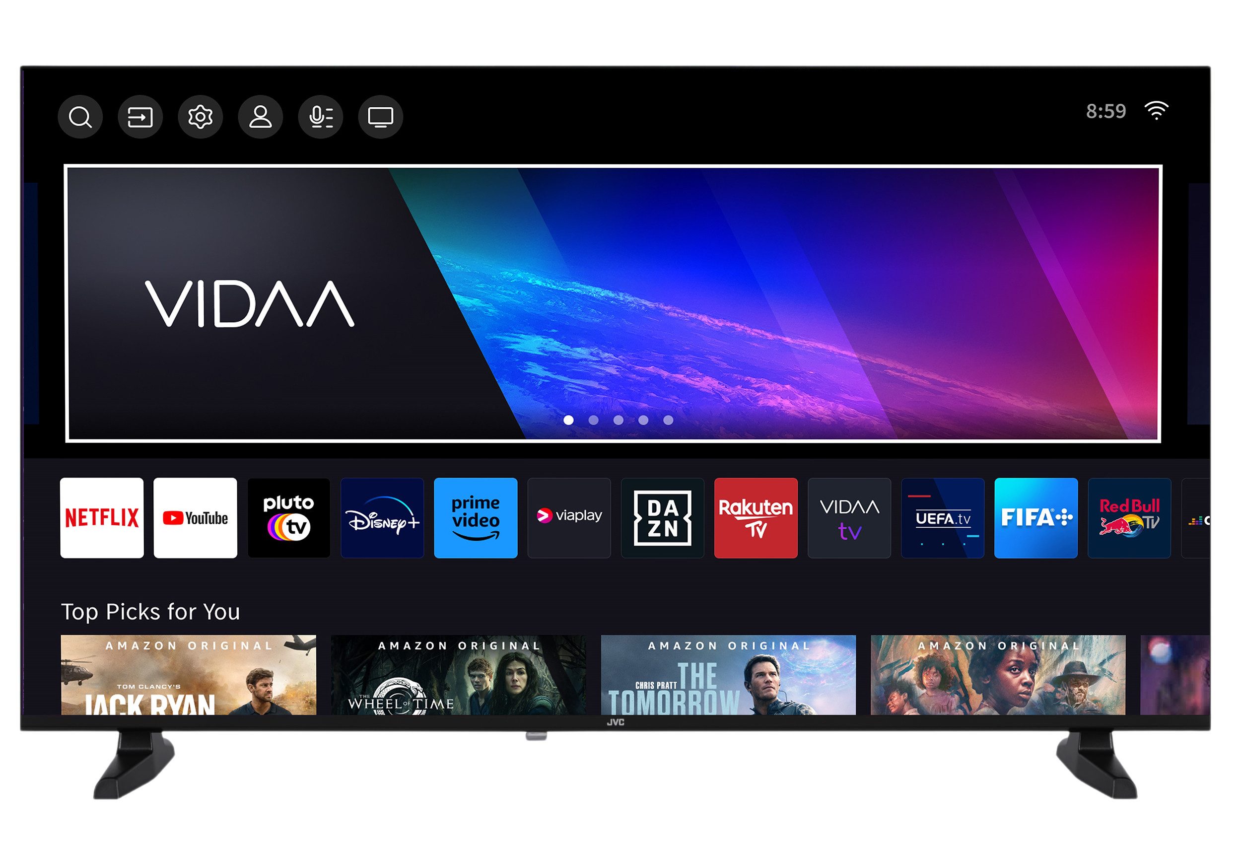 JVC LT-40VDF2555 LCD-LED Fernseher (100 cm/40 Zoll, Full HD, VIDAA Smart TV, VIDAA Smart TV, HDR, Triple-Tuner)