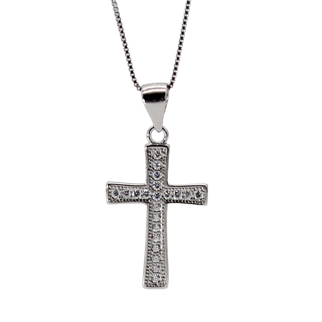 ELLAWIL Silberkette Kette mit Kreuzanhänger Jesus günstig online kaufen