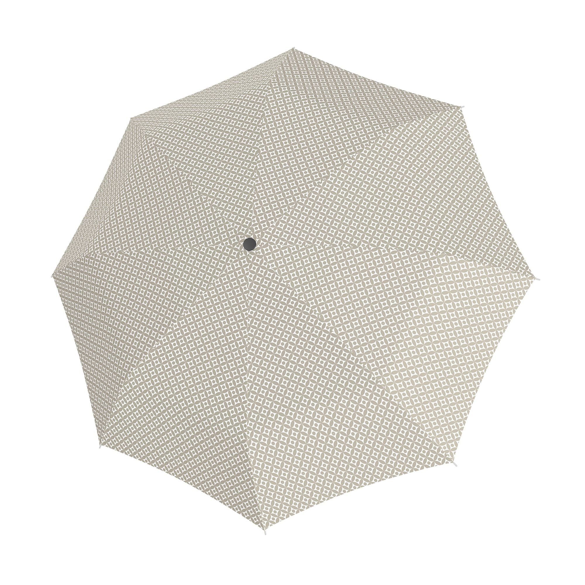 beige Carbonsteel doppler® Taschenregenschirm
