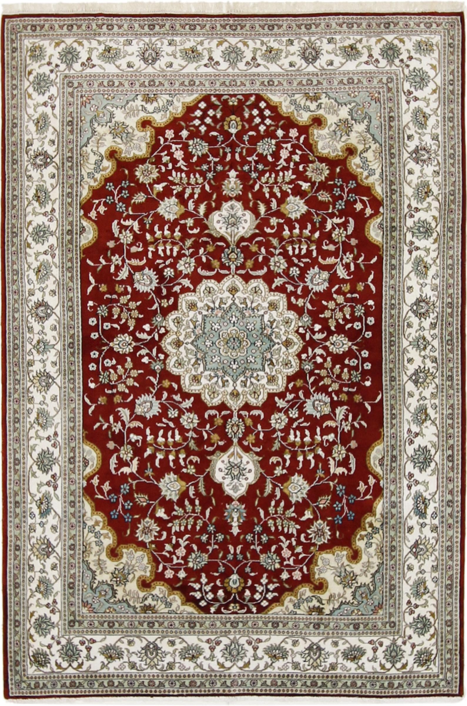 Nain Trading Seidenteppich Hereke Seide 123x182 Handgeknüpfter Orientteppich, rechteckig, Höhe: 5 mm