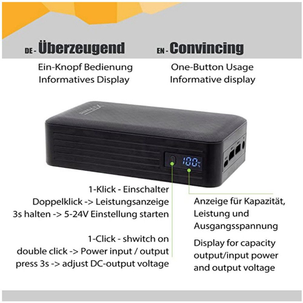 XTPower XTPower XT-27000 DC AO PA Powerbank 26800 mAh Li-Ion USB, USB-C®, DC- Powerbank 26800 mAh
