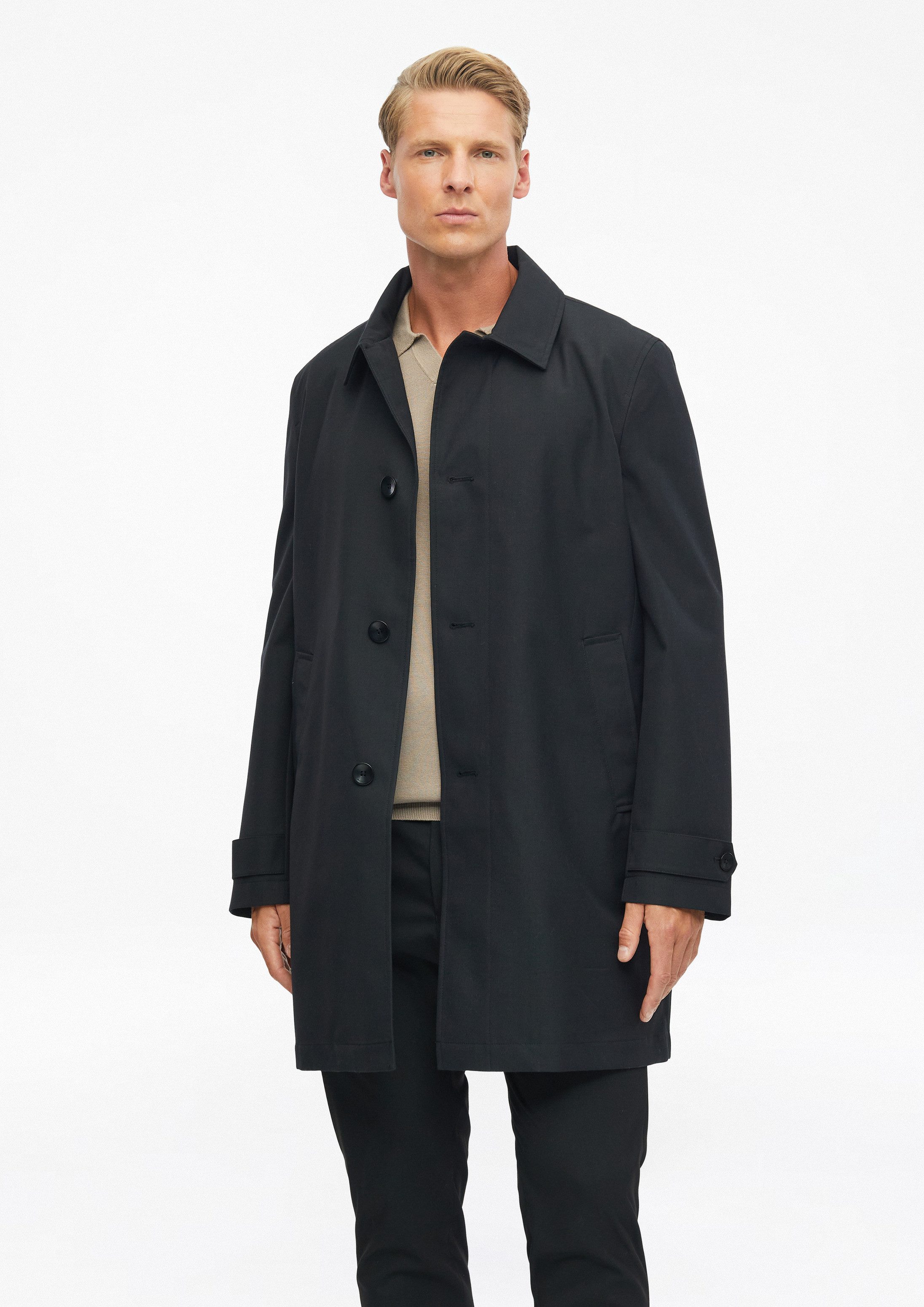 s.Oliver Funktionsmantel Outdoor-Mantel Wasserabweisender Trenchcoat mit Steppfutter