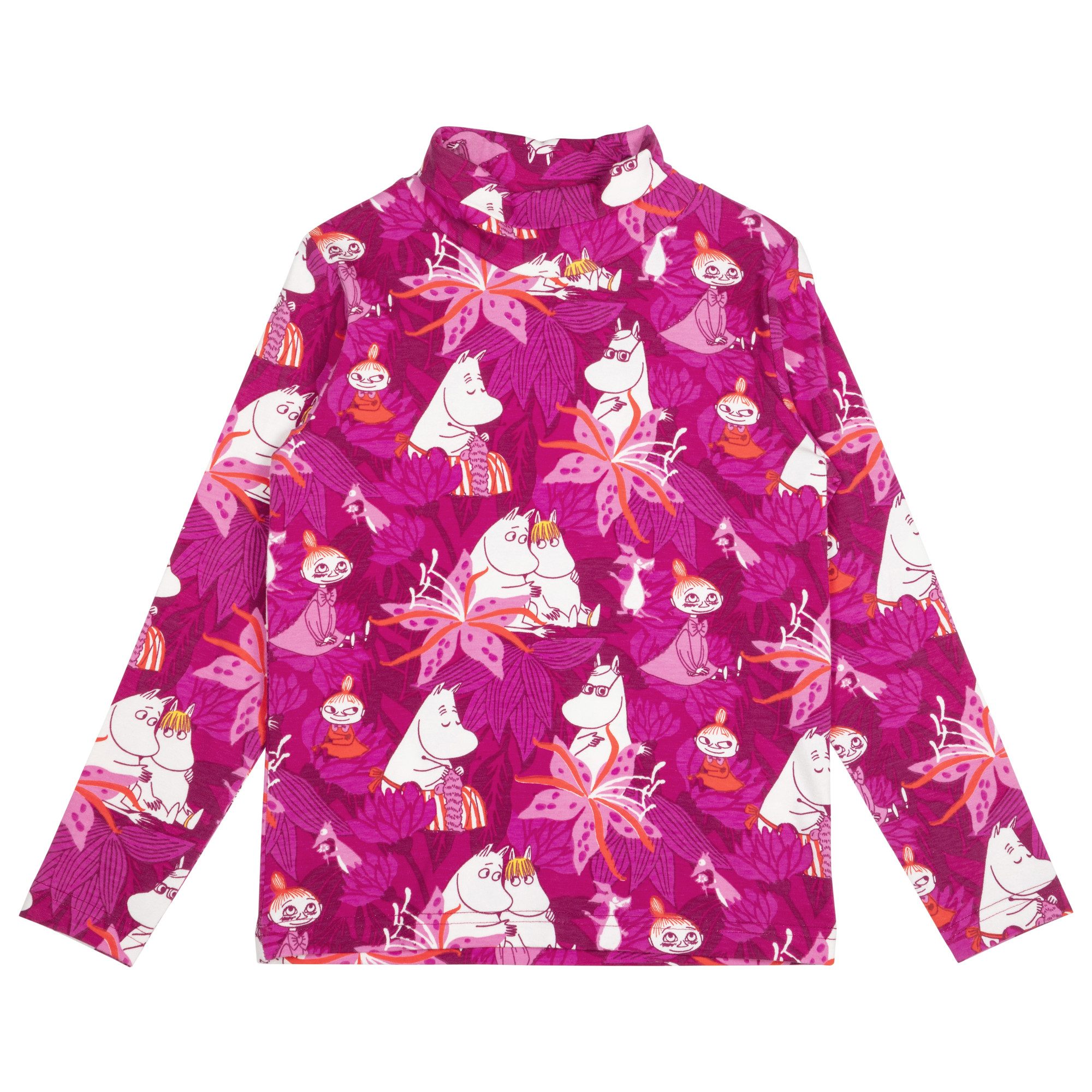Moomin by Martinex Langarmshirt Moomin by Martinex Langarmshirt Rosa mit Moomin und Amaryllis-Print