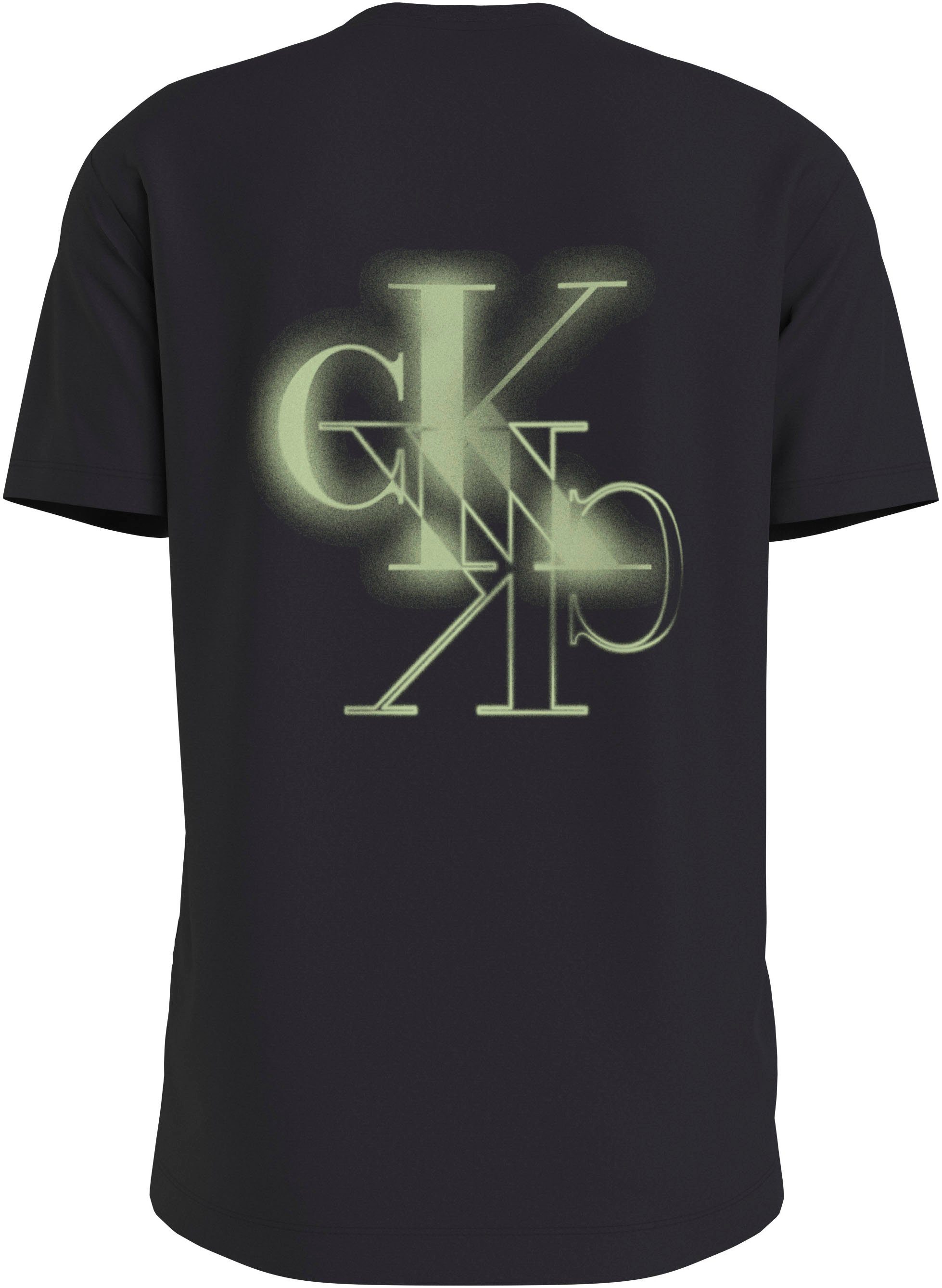 CK Black Calvin T-Shirt Ck Klein Jeans LOGO MIRRORED TEE