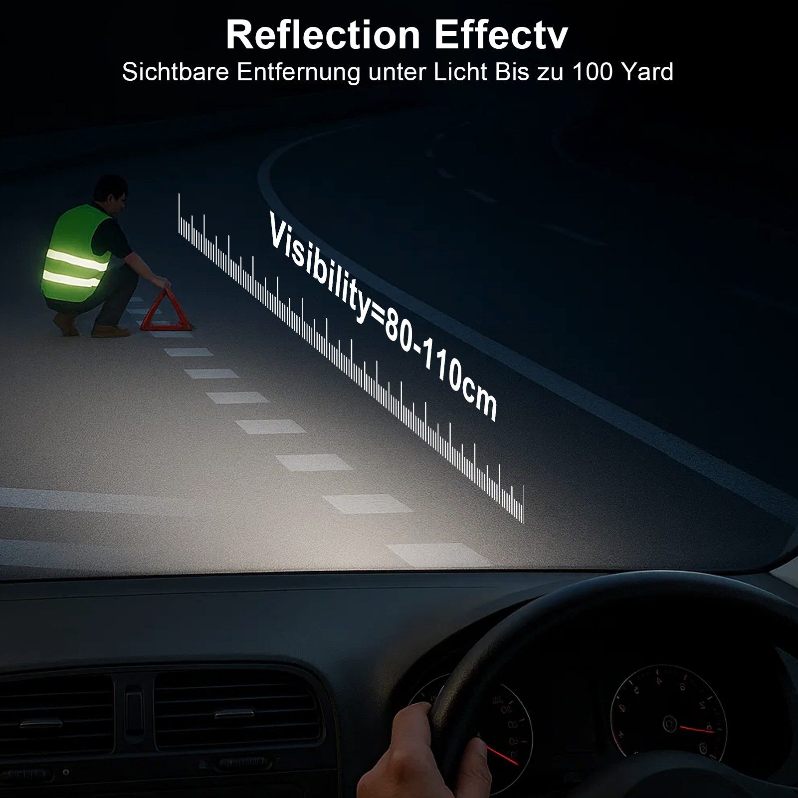 Youyijia Warnweste Warnwesten Auto Warnweste Pannenweste Reflektorweste (1-tlg)