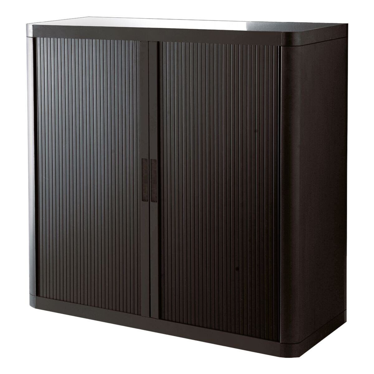 EASYOFFICE Rollladenschrank easyOffice Korpus schwarz, Griff farbig