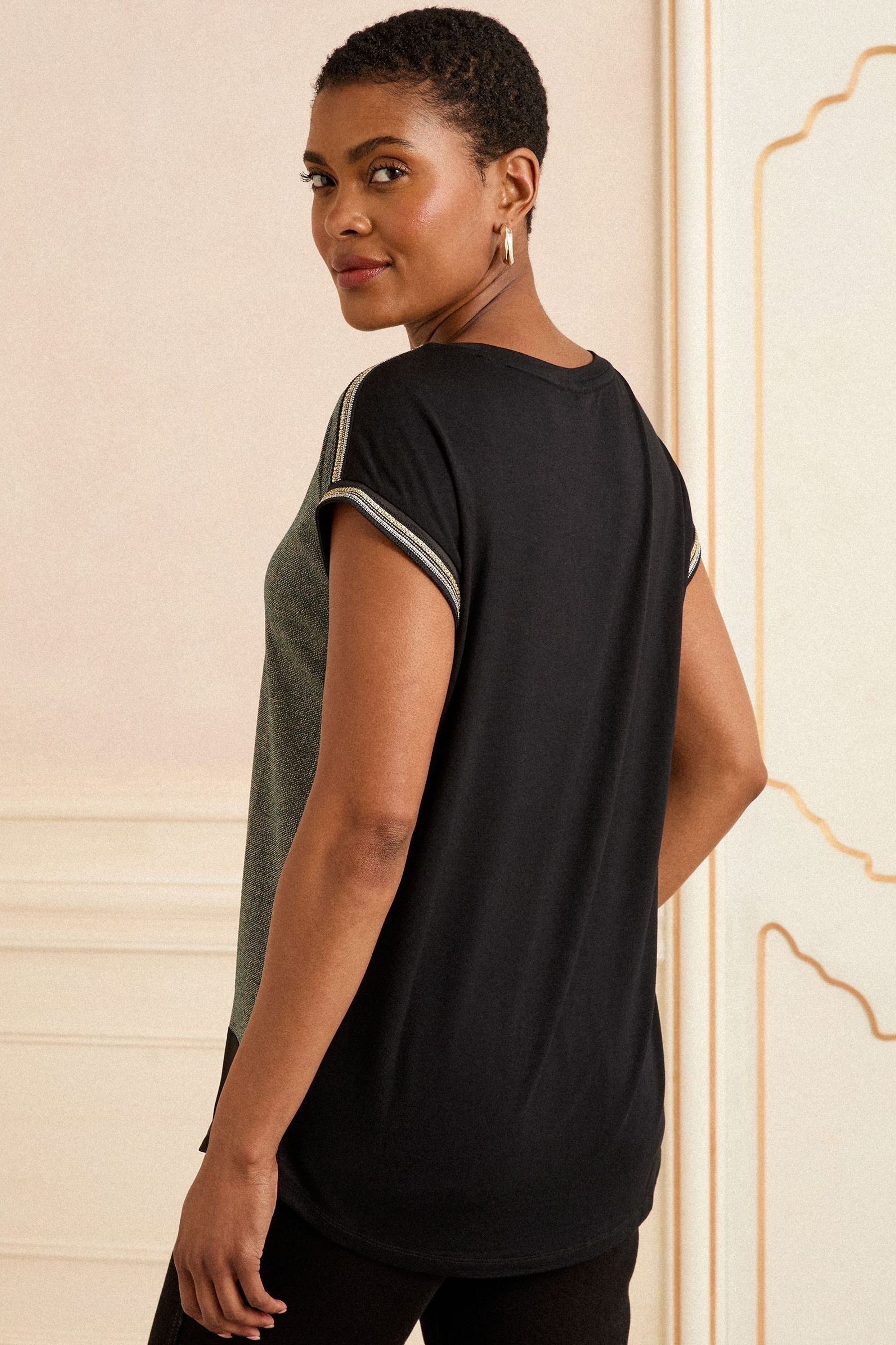 Love & Roses Kurzarmshirt Love & Roses Satin-Top mit V-Ausschnitt, Regular günstig online kaufen