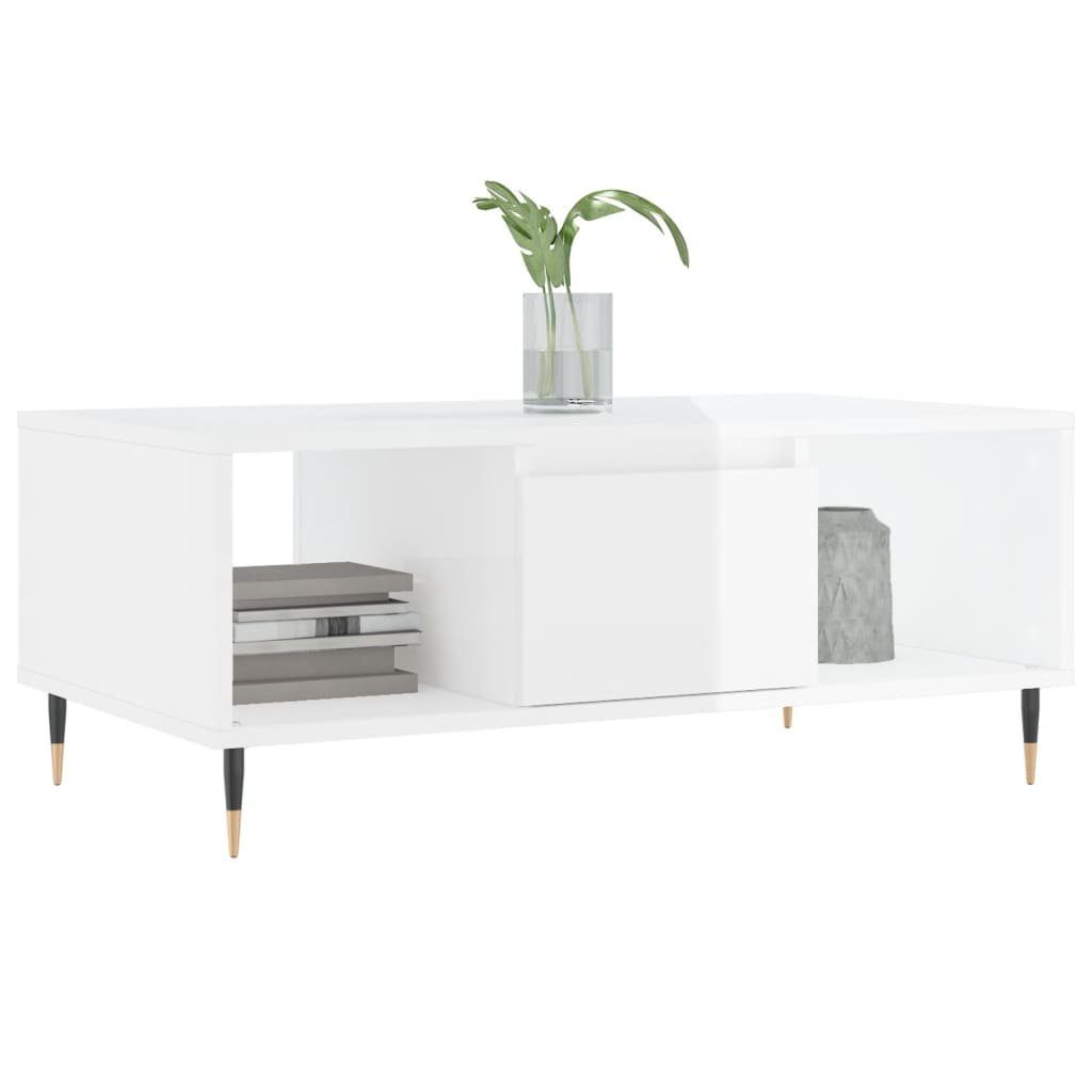 vidaXL Couchtisch Couchtisch Hochglanz-Weiß 90x50x36,5 cm günstig online kaufen