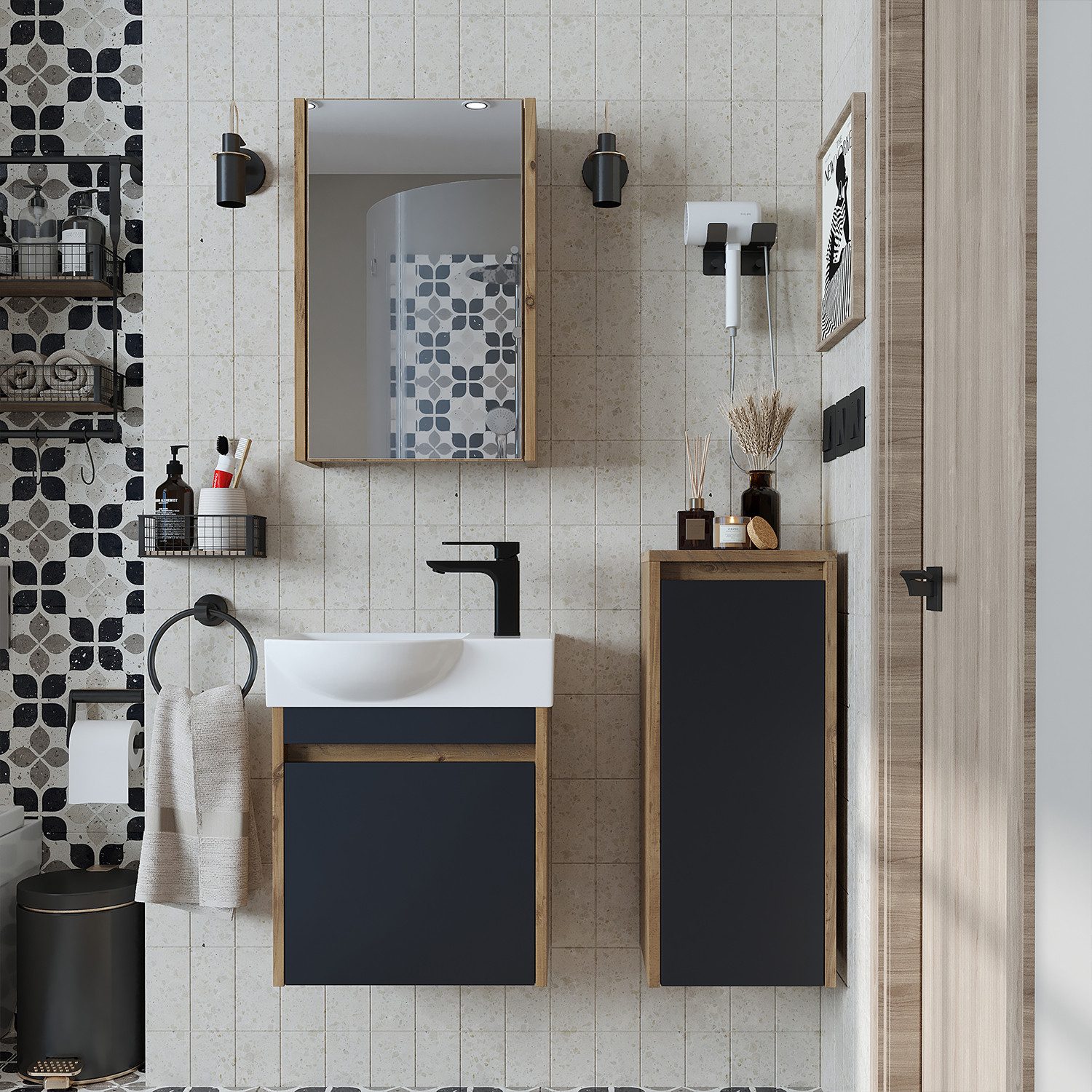 Roomart Badmöbel-Set LEO, (Badmöbelset Unterschrank mit günstig online kaufen