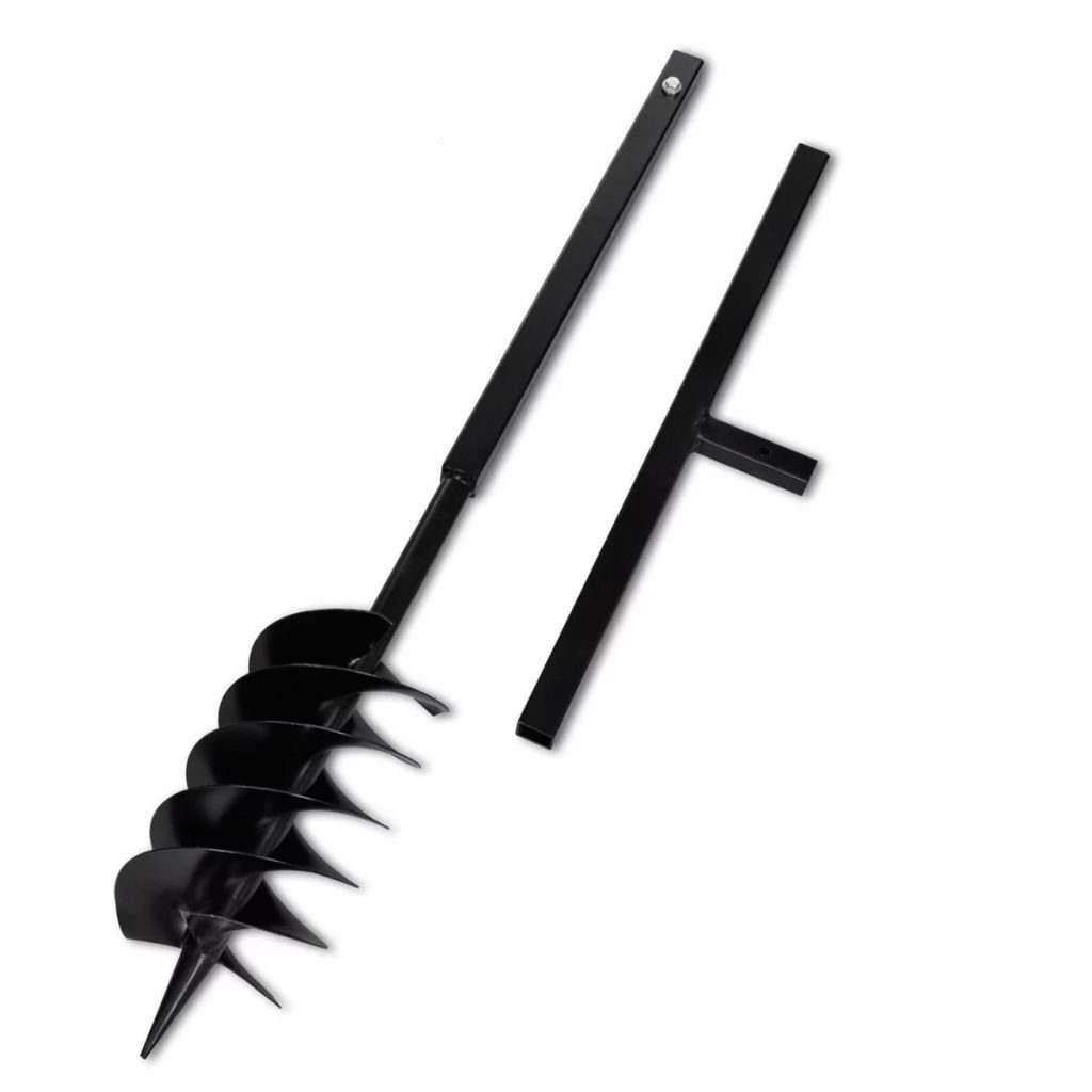 vidaXL Handerdbohrer 150 mm Erdbohrer mit Griff 150 mm Verlängerungsrohr 9 m