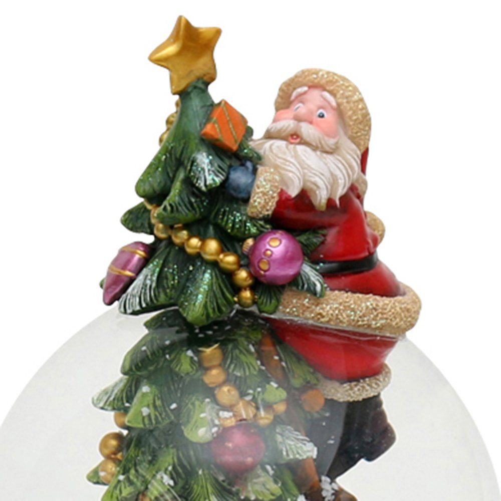 Dekohelden24 Schneekugel Schneekugel, Tannenbaum mit Spieluhr (1 St)