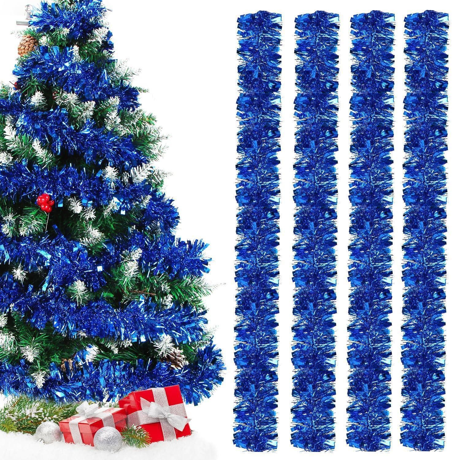 LuxusKollektion Girlanden Lametta Girlande Weihnachten Blau