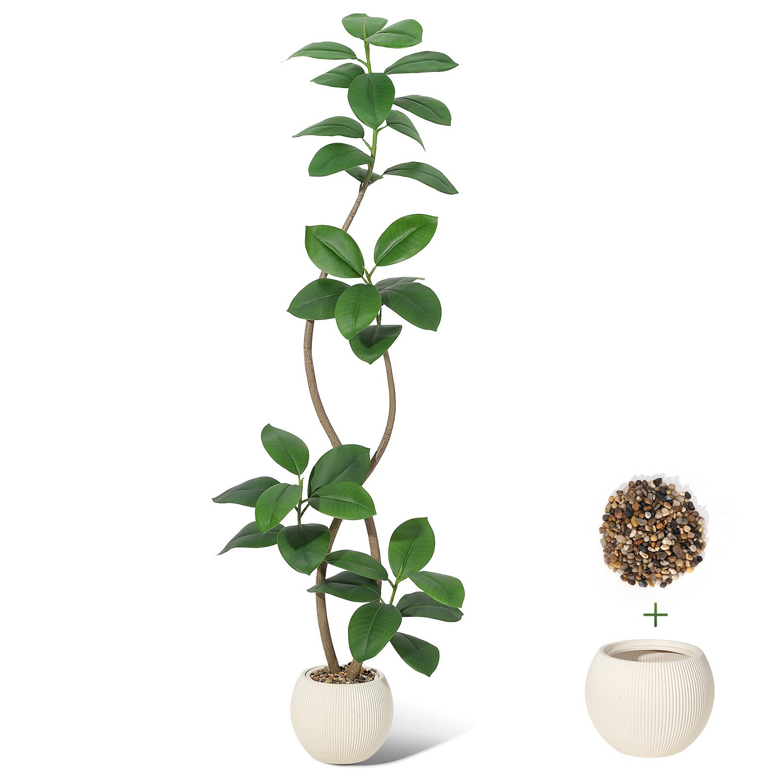 Kunstbaum Künstlicher Geigenfeigenbaum Kunstpflanzen Künstliche Zimmerpflan günstig online kaufen